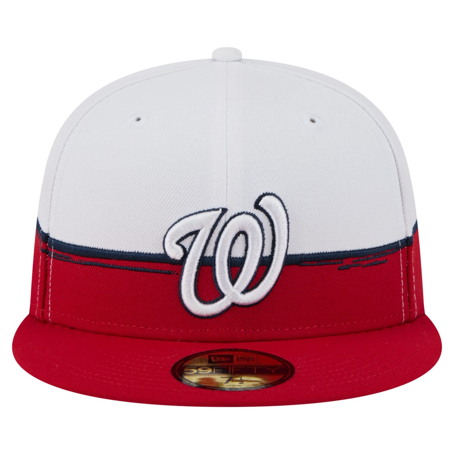 New Era White Washington Nationals Paint Stroke 59FIFTY Fitted Hat - view number 2