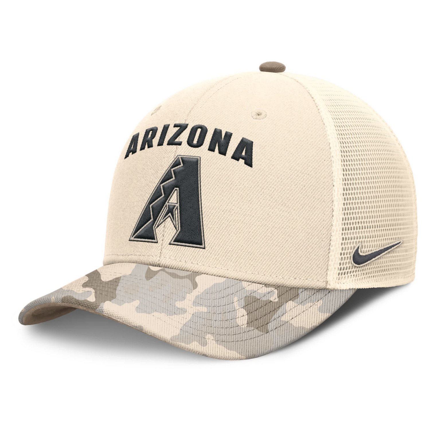 Nike Arizona Diamondbacks Camo Pack Rise Adjustable Trucker Hat