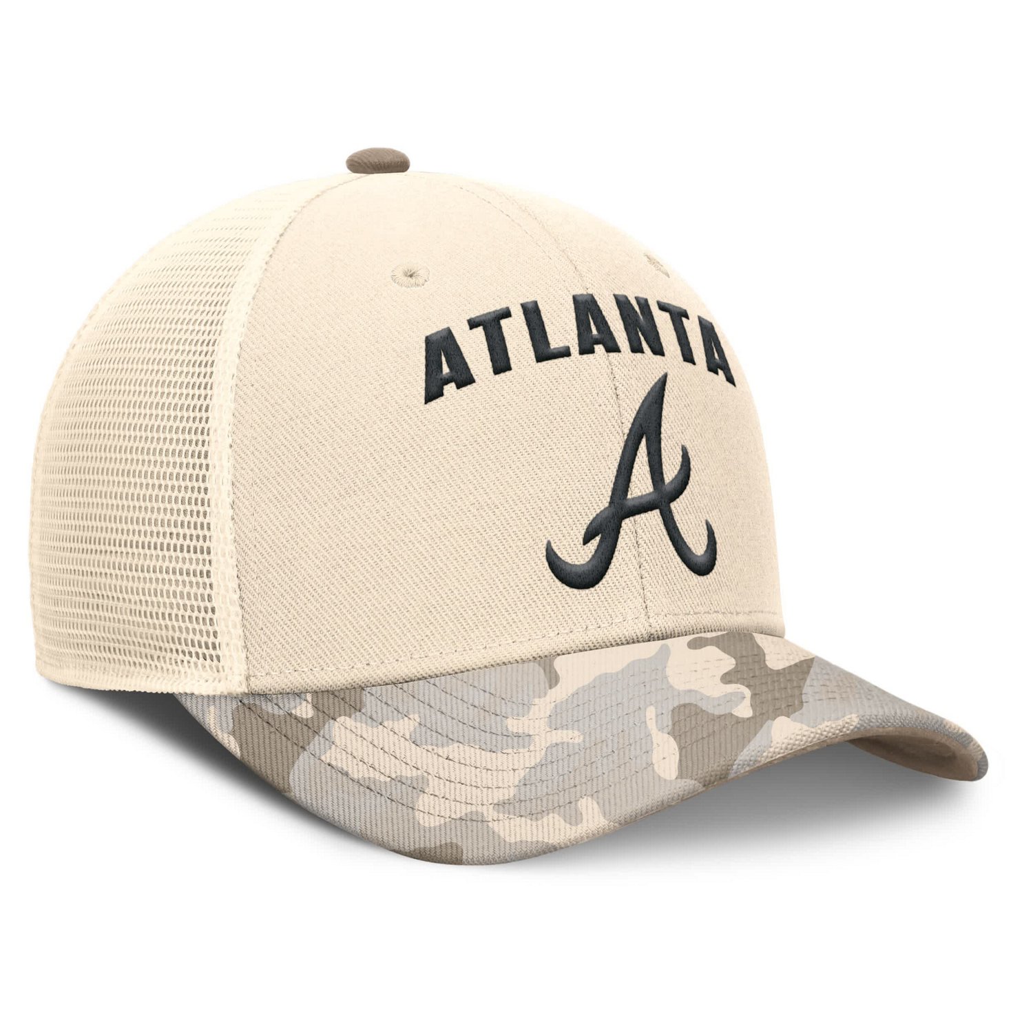 Nike Atlanta Braves Camo Pack Rise Adjustable Trucker Hat