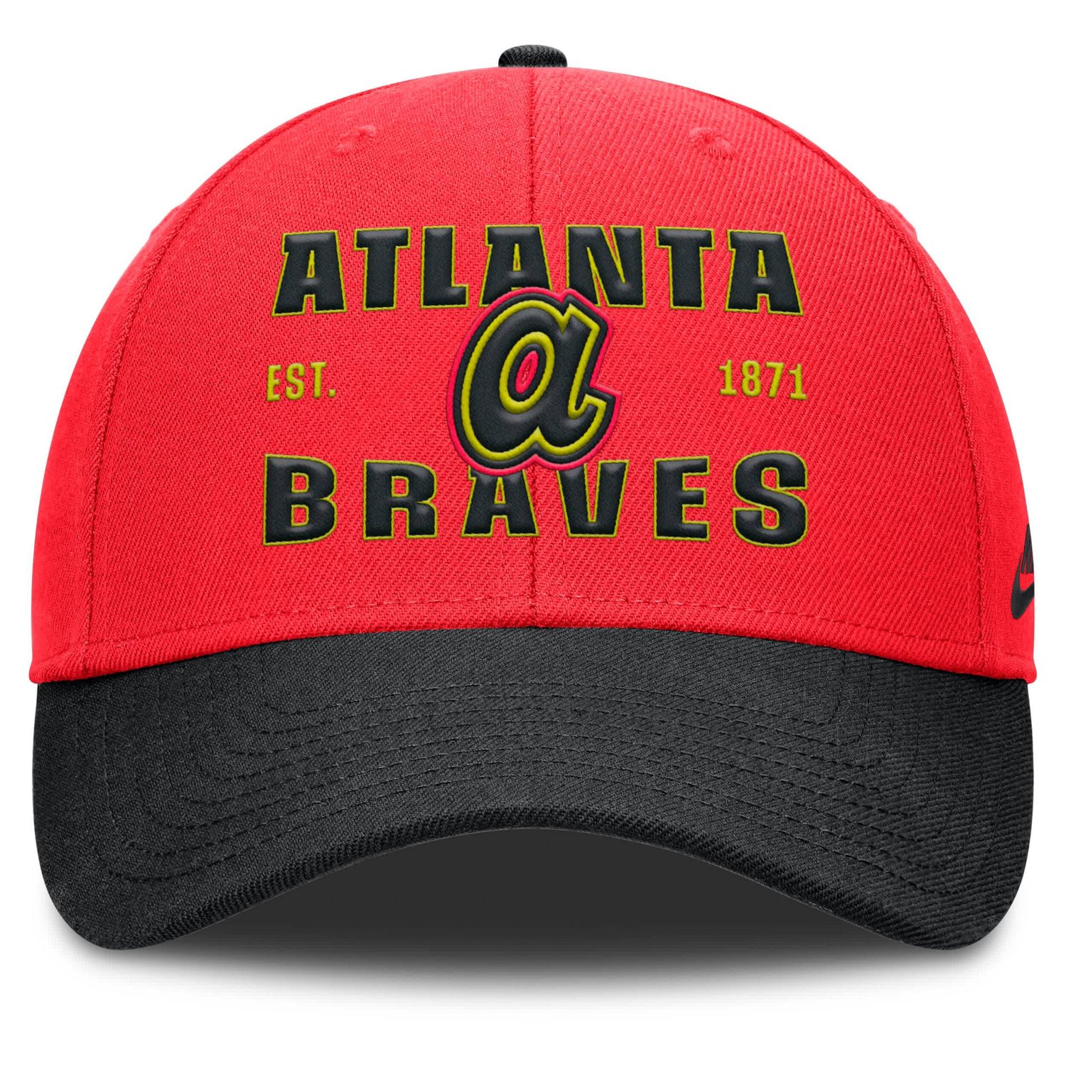 Nike Atlanta Braves Neon 90s Rise Adjustable Hat