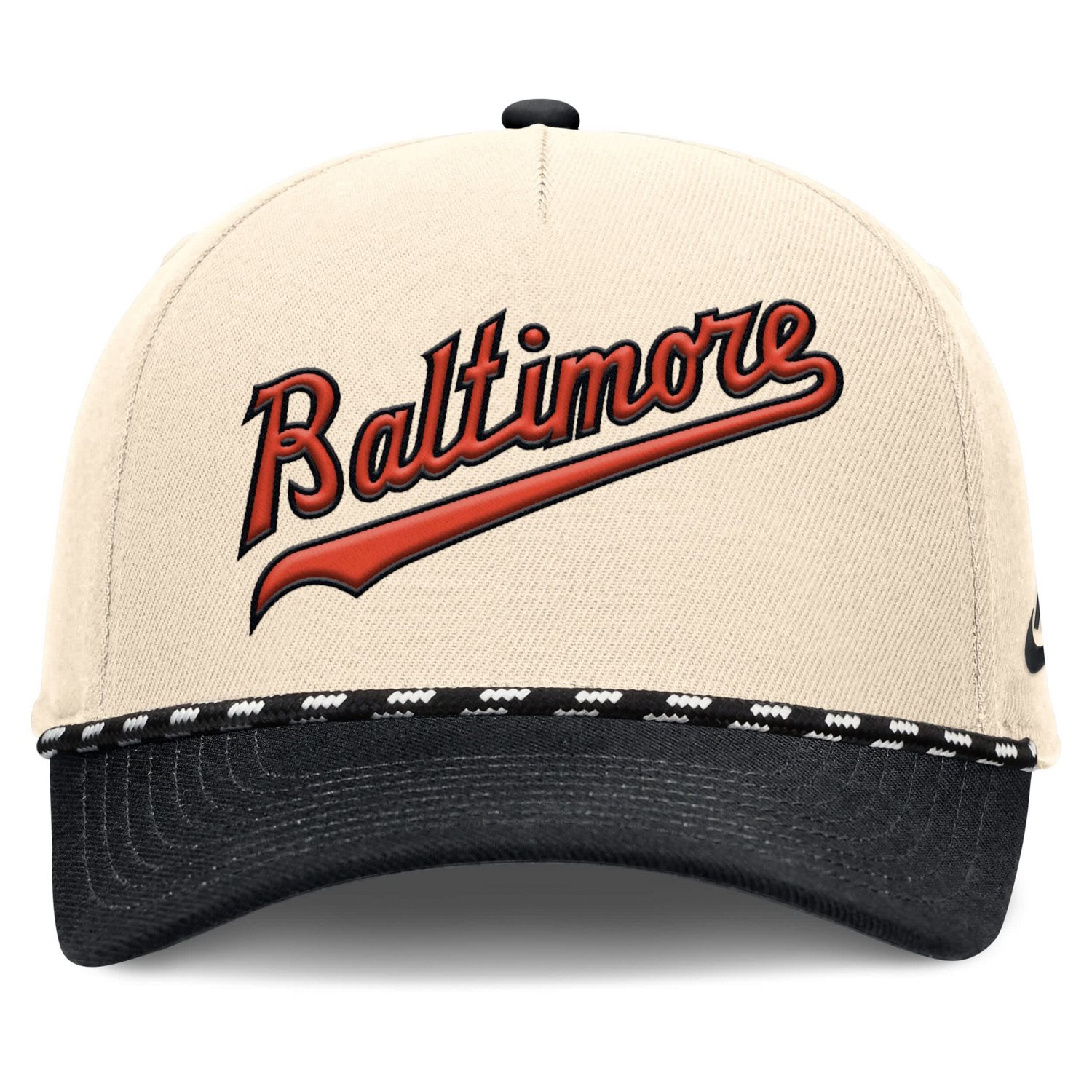 Nike Black Baltimore Orioles Cooperstown Collection Rise Adjustable Hat - view number 2