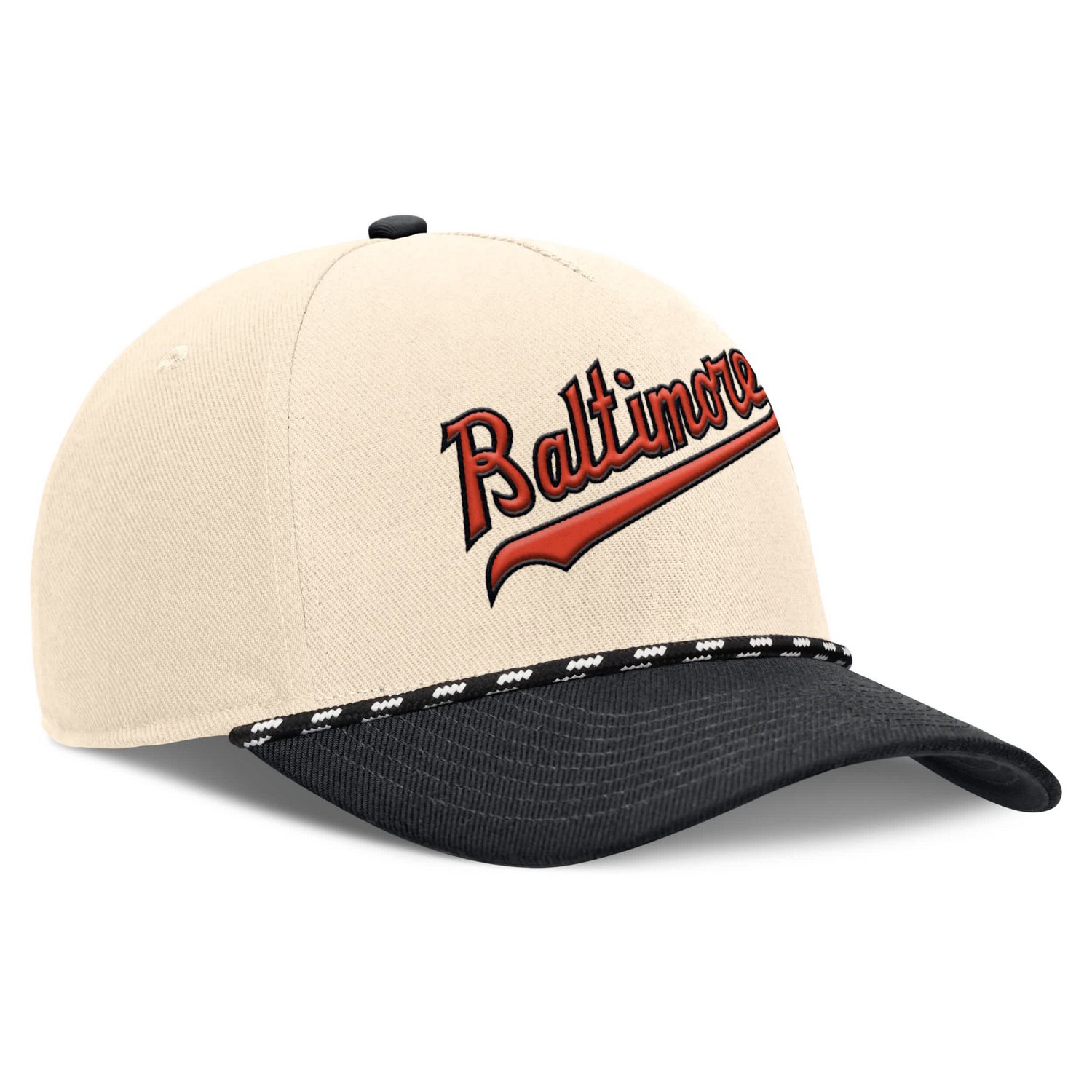 Nike Black Baltimore Orioles Cooperstown Collection Rise Adjustable Hat - view number 3