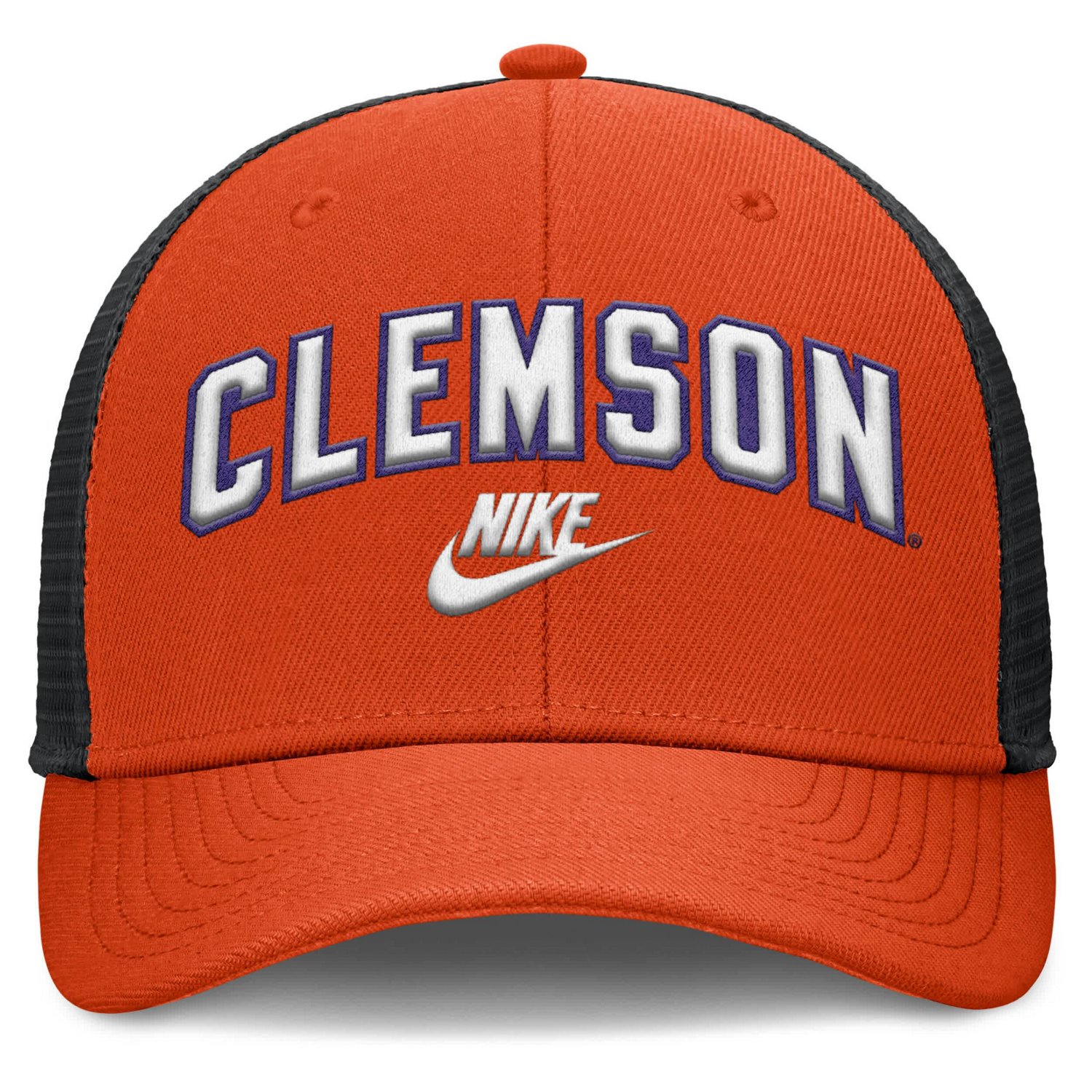 Nike Black Clemson Tigers Legacy Arch Rise Performance Trucker Adjustable Hat - view number 2