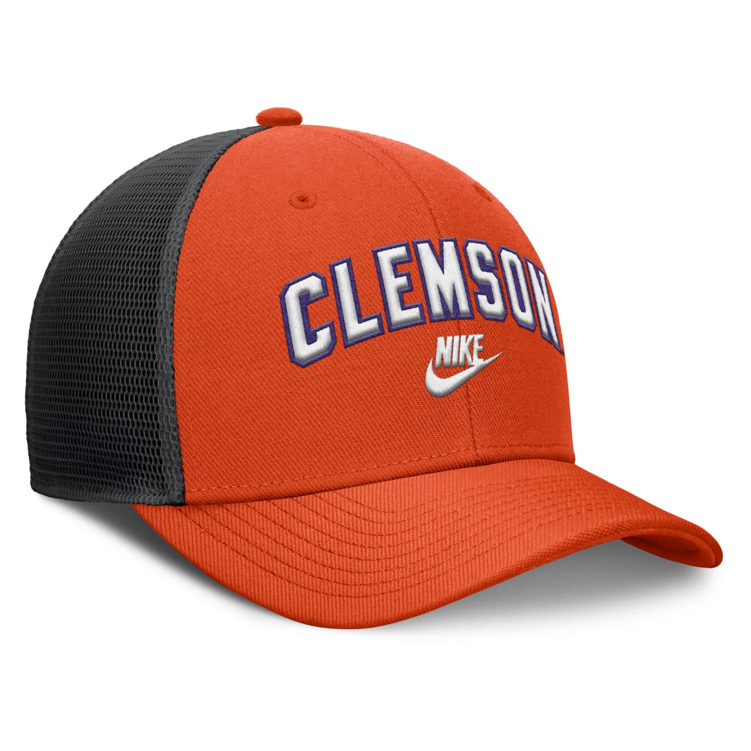 Nike Black Clemson Tigers Legacy Arch Rise Performance Trucker Adjustable Hat - view number 3