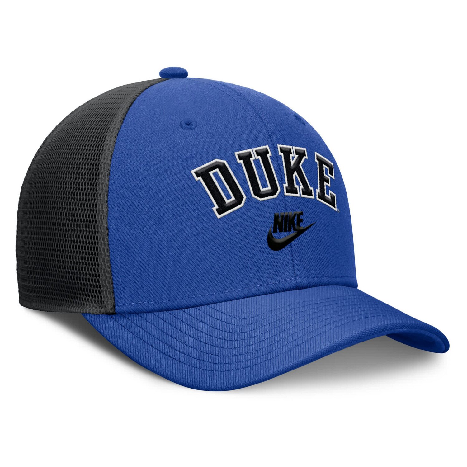 Nike Black Duke Blue Devils Legacy Arch Rise Performance Trucker Adjustable Hat - view number 3