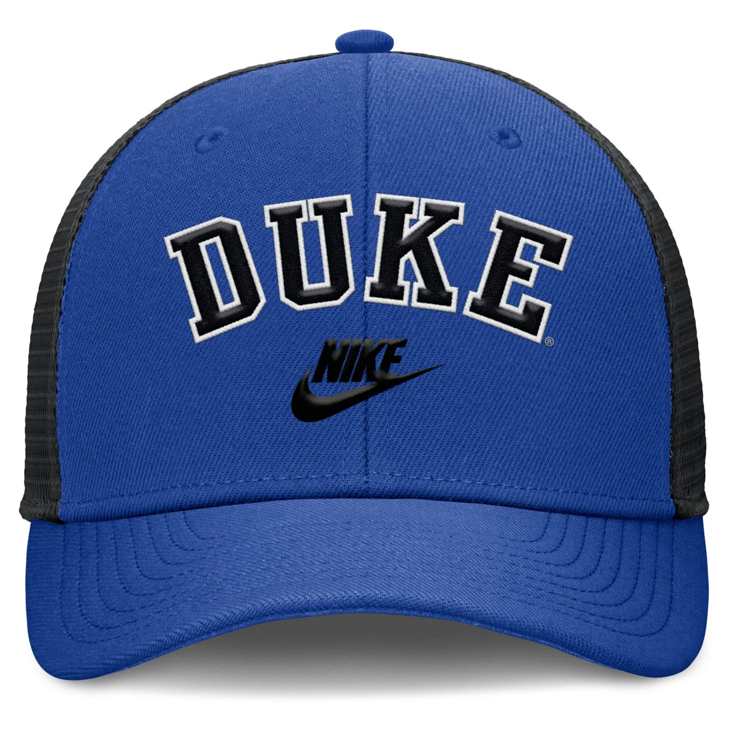 Nike Black Duke Blue Devils Legacy Arch Rise Performance Trucker Adjustable Hat - view number 2