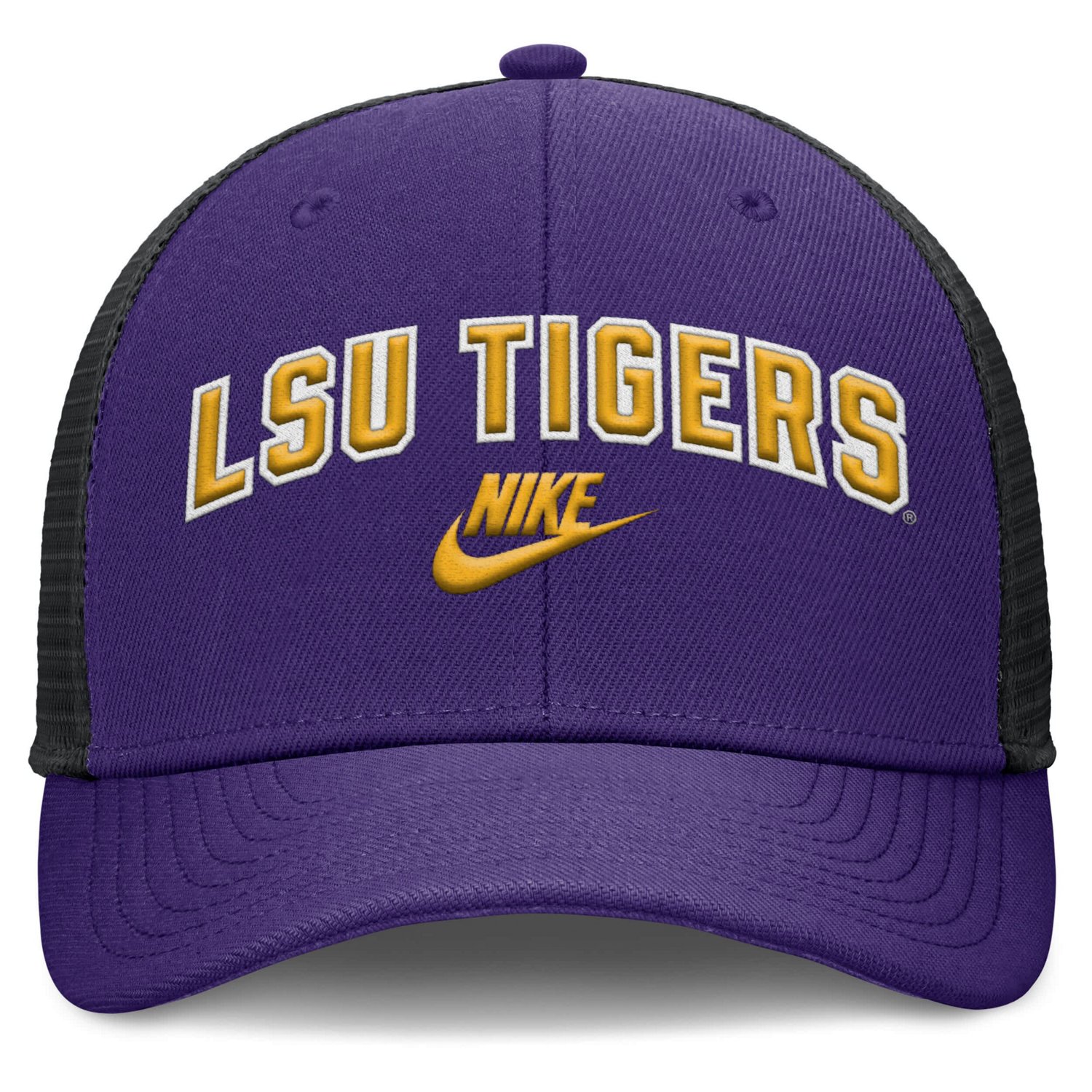 Nike Black LSU Tigers Legacy Arch Rise Performance Trucker Adjustable Hat - view number 2
