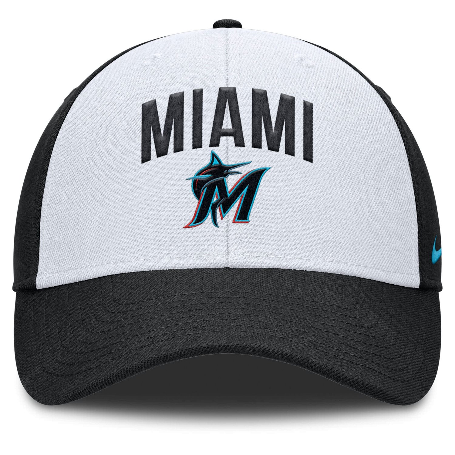 Nike Black Miami Marlins Club Performance Adjustable Hat - view number 2