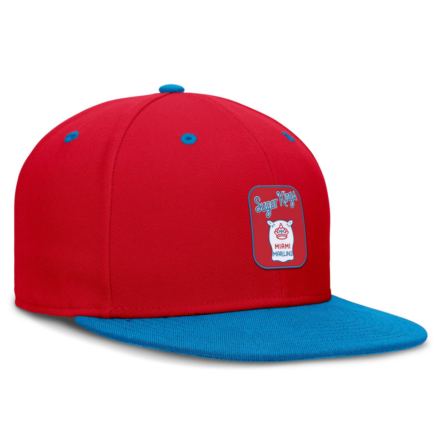 Nike Blue Miami Marlins City Connect Patch Performance Fitted Hat - view number 3