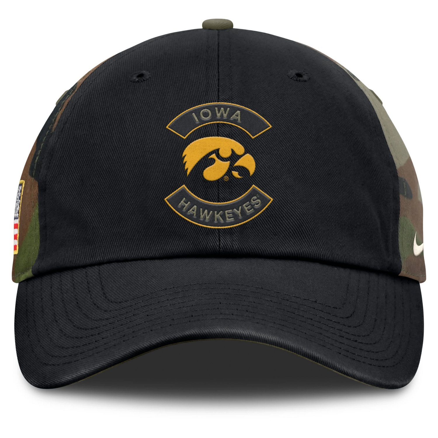 Nike Camo Iowa Hawkeyes 2025 Military Appreciation Club Adjustable Hat - view number 2