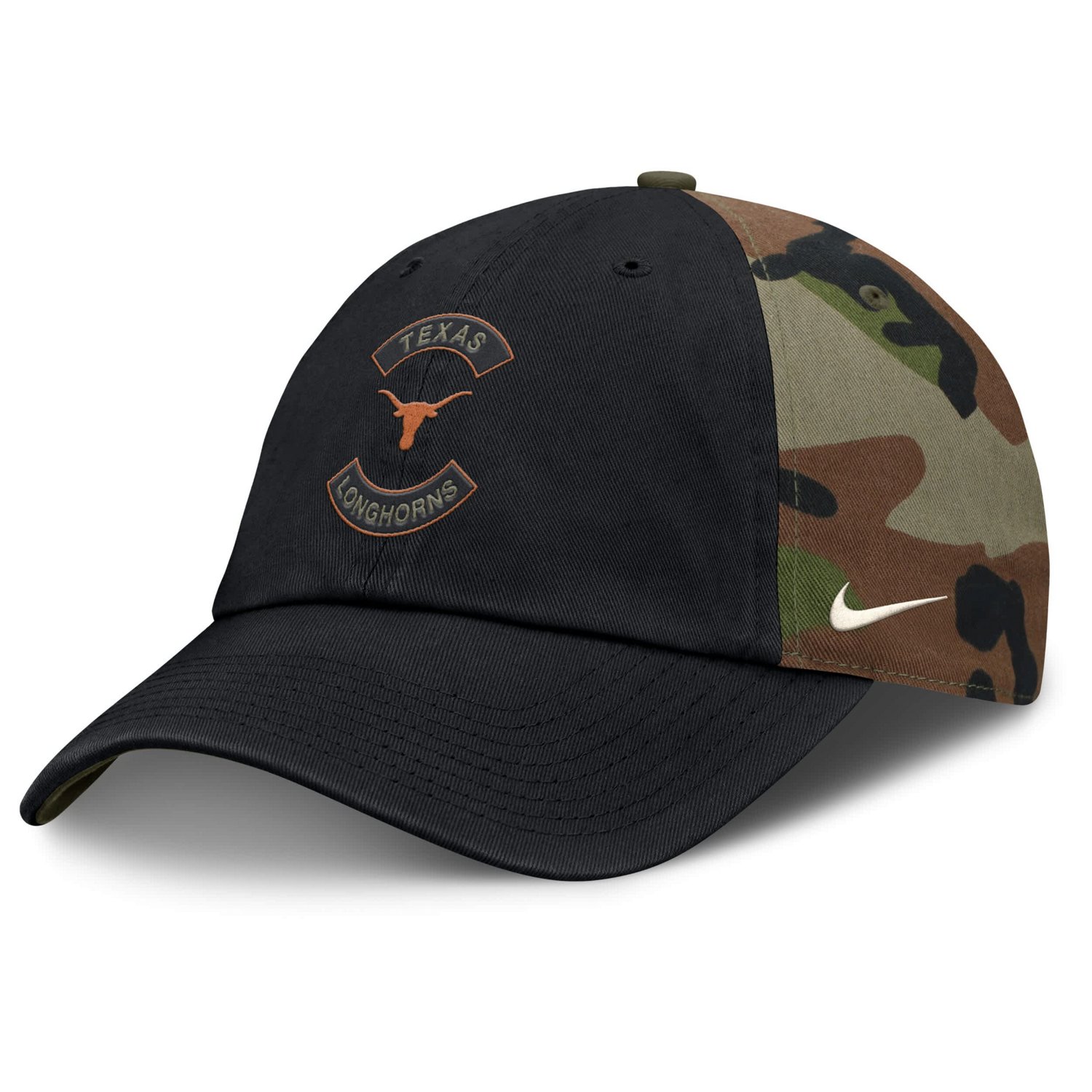 Nike Camo Texas Longhorns 2025 Military Appreciation Club Adjustable Hat - view number 1
