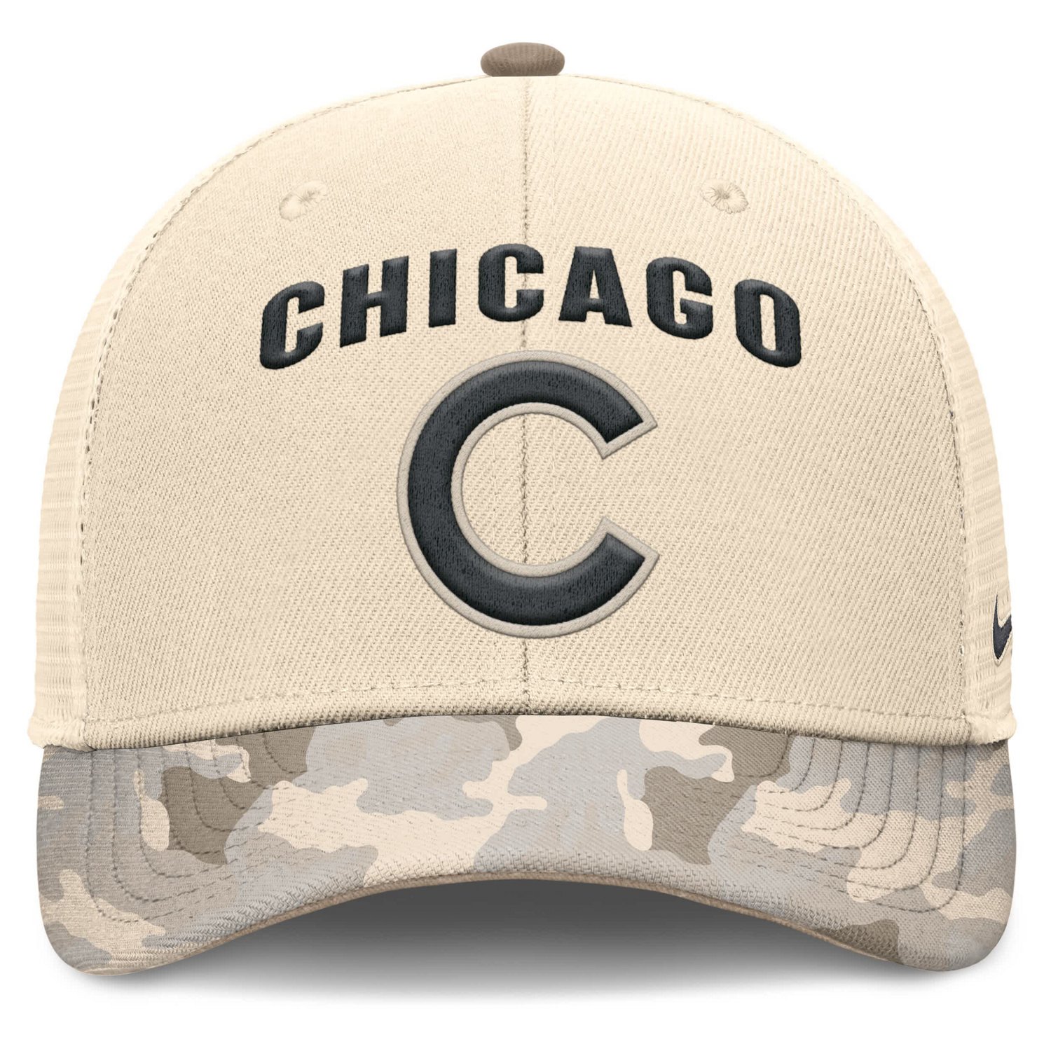 Nike Chicago Cubs Camo Pack Rise Adjustable Trucker Hat