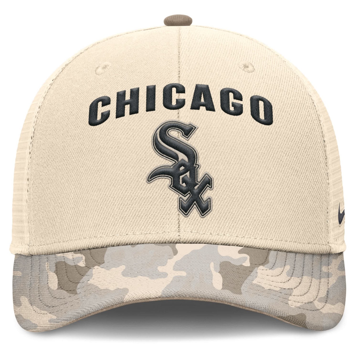 Nike Chicago White Sox Camo Pack Rise Adjustable Trucker Hat