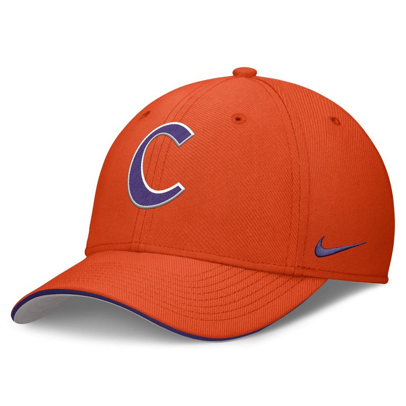 Nike Clemson Tigers 2025 Dugout Coaches Rise Swoosh Performance Flex Hat-image