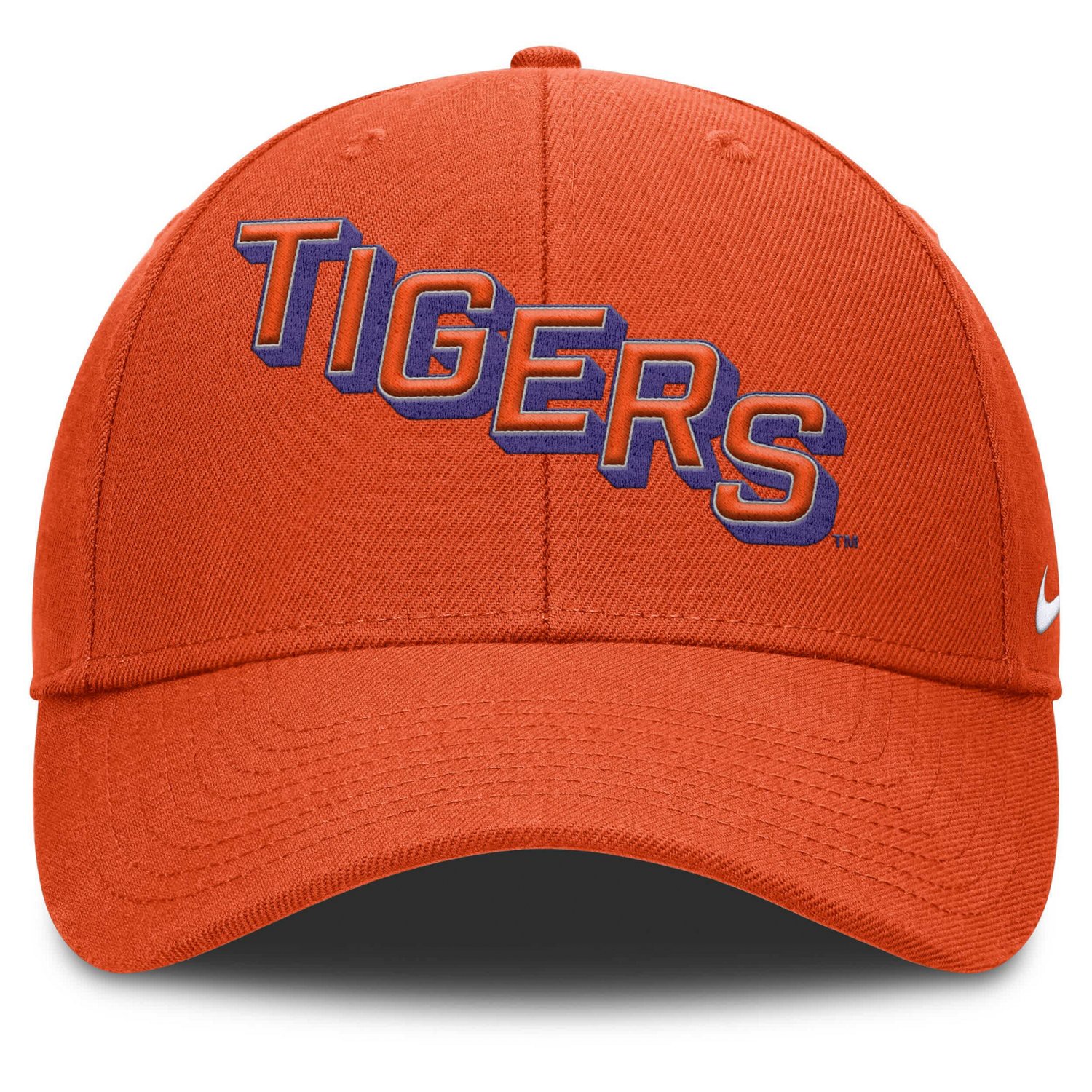 Nike Clemson Tigers Slanted Primetime Rise Performance Adjustable Hat - view number 2