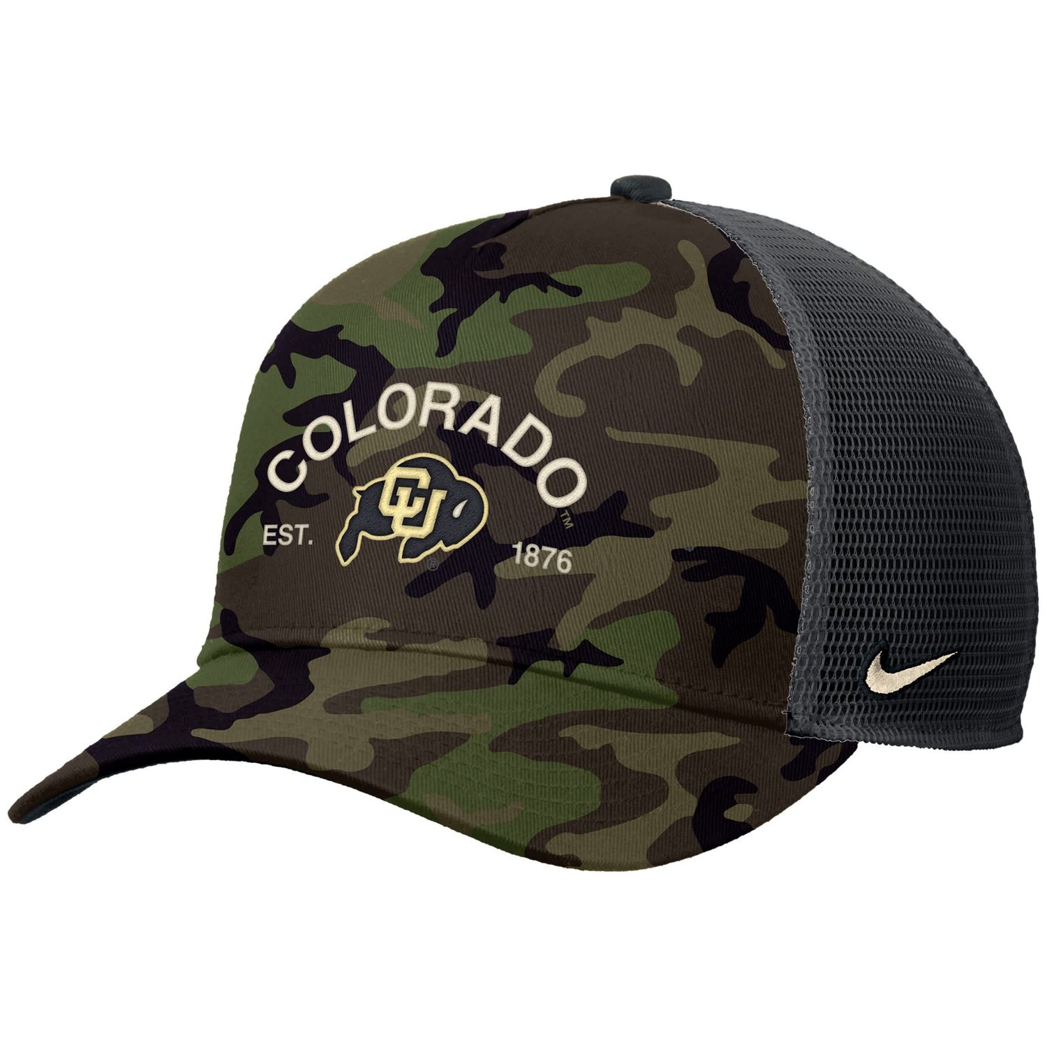 Nike Colorado Buffaloes 2025 Military Appreciation Rise Adjustable Trucker Hat - view number 2
