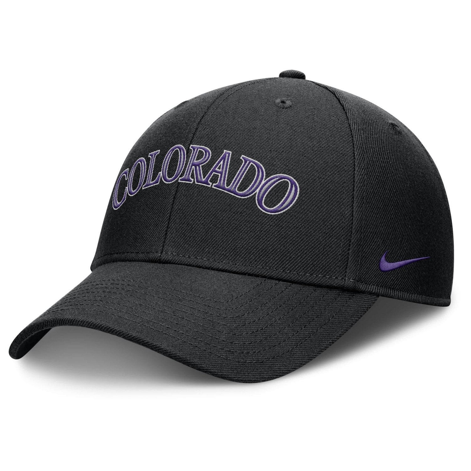 Nike Colorado Rockies Rise Gaberdine Adjustable Hat - view number 3