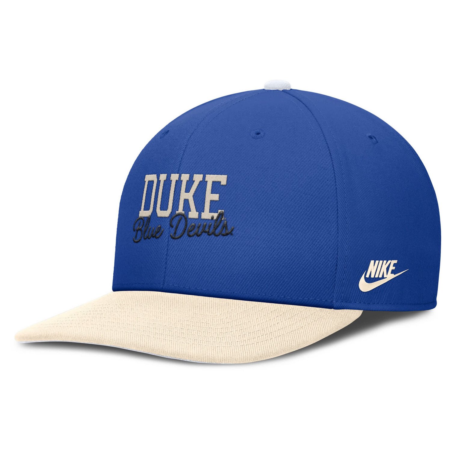 Nike Cream Duke Blue Devils Pro Legacy Script Snapback Hat - view number 3