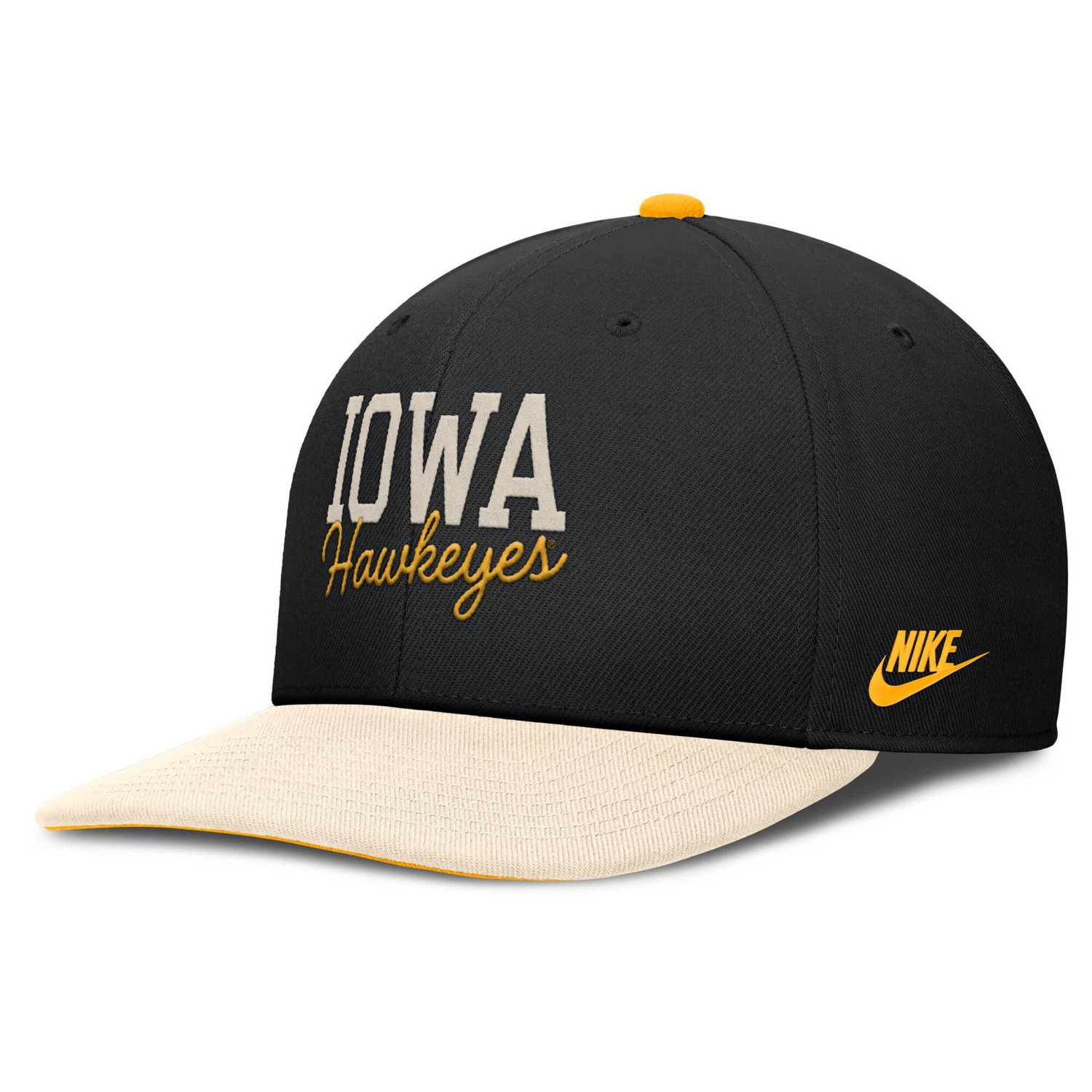 Nike Cream Iowa Hawkeyes Pro Legacy Script Snapback Hat