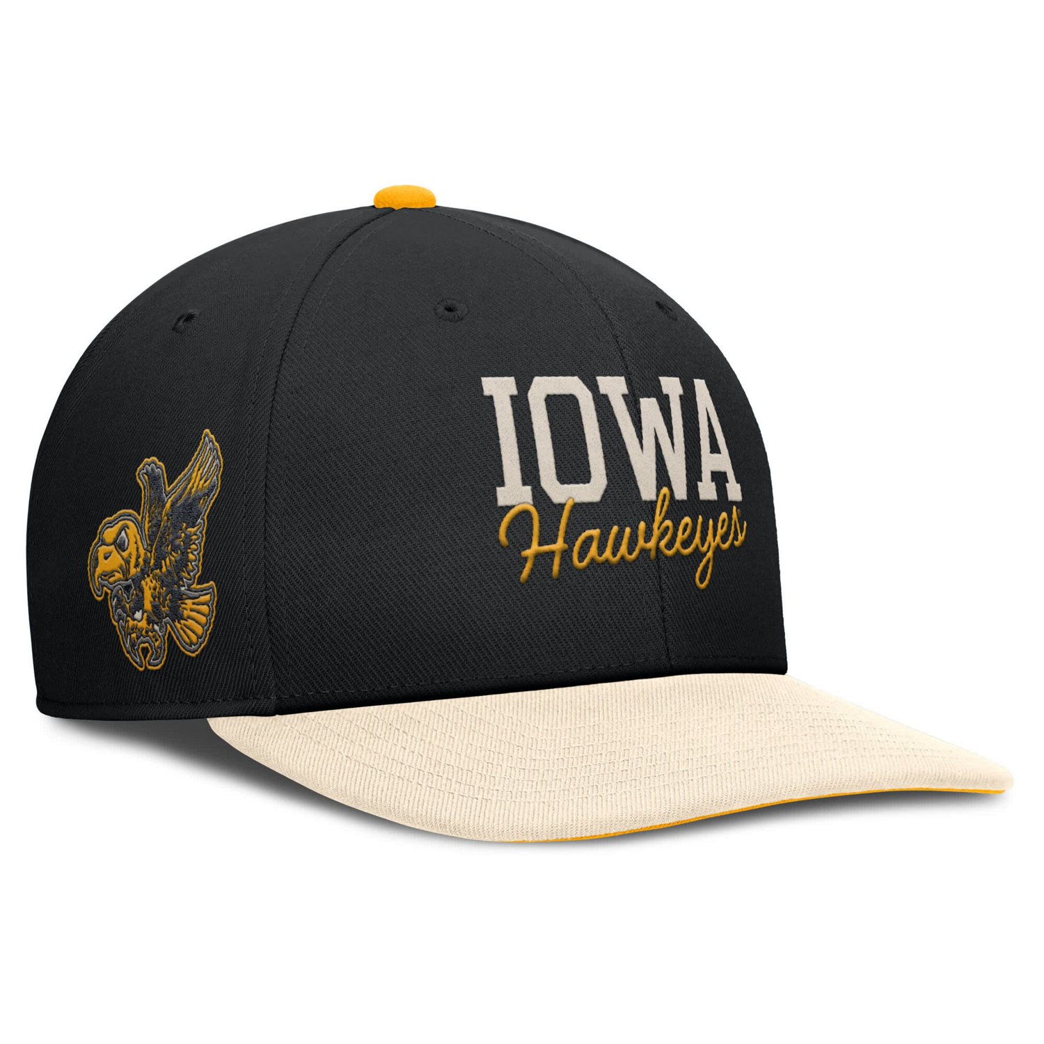 Nike Cream Iowa Hawkeyes Pro Legacy Script Snapback Hat