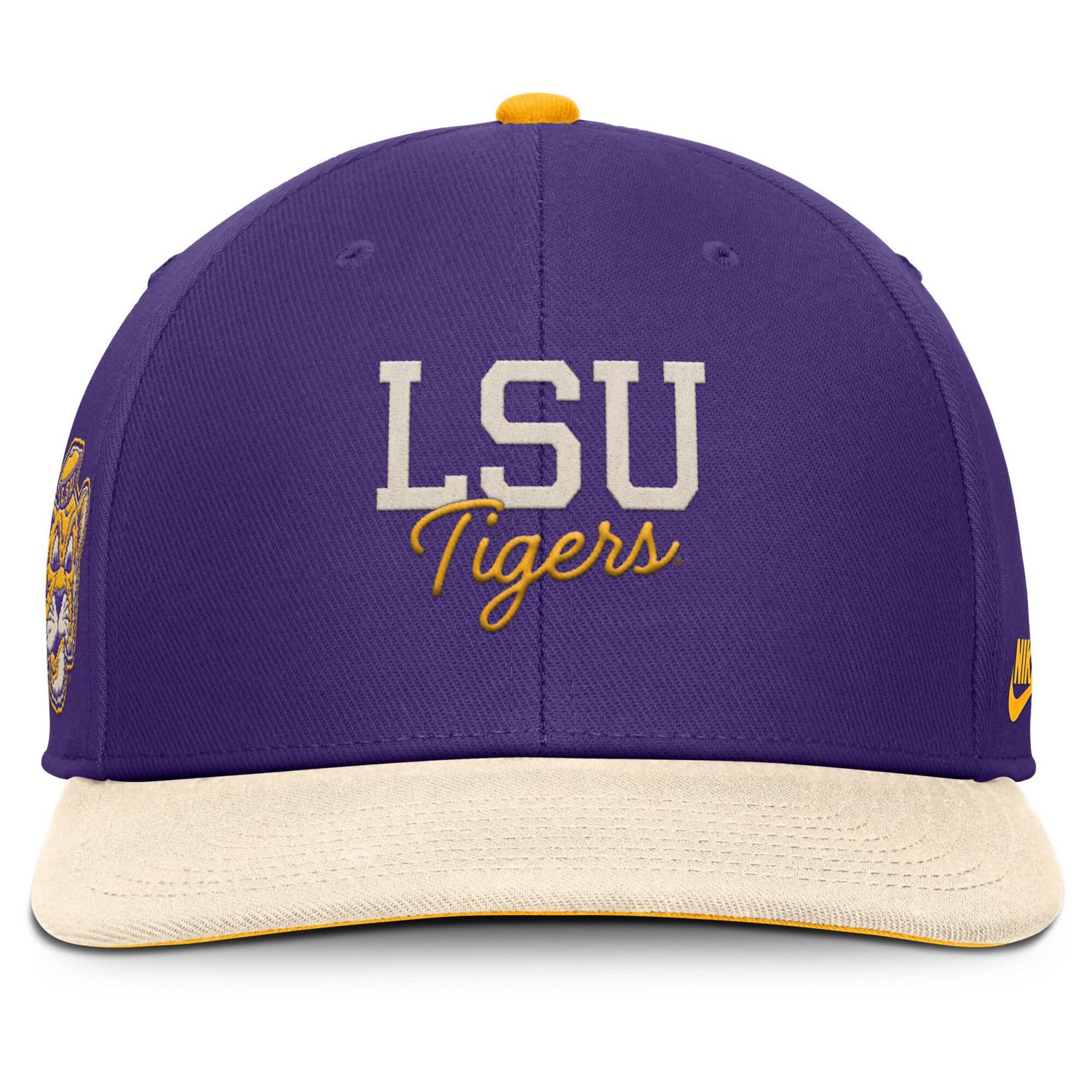 Nike Cream LSU Tigers Pro Legacy Script Snapback Hat