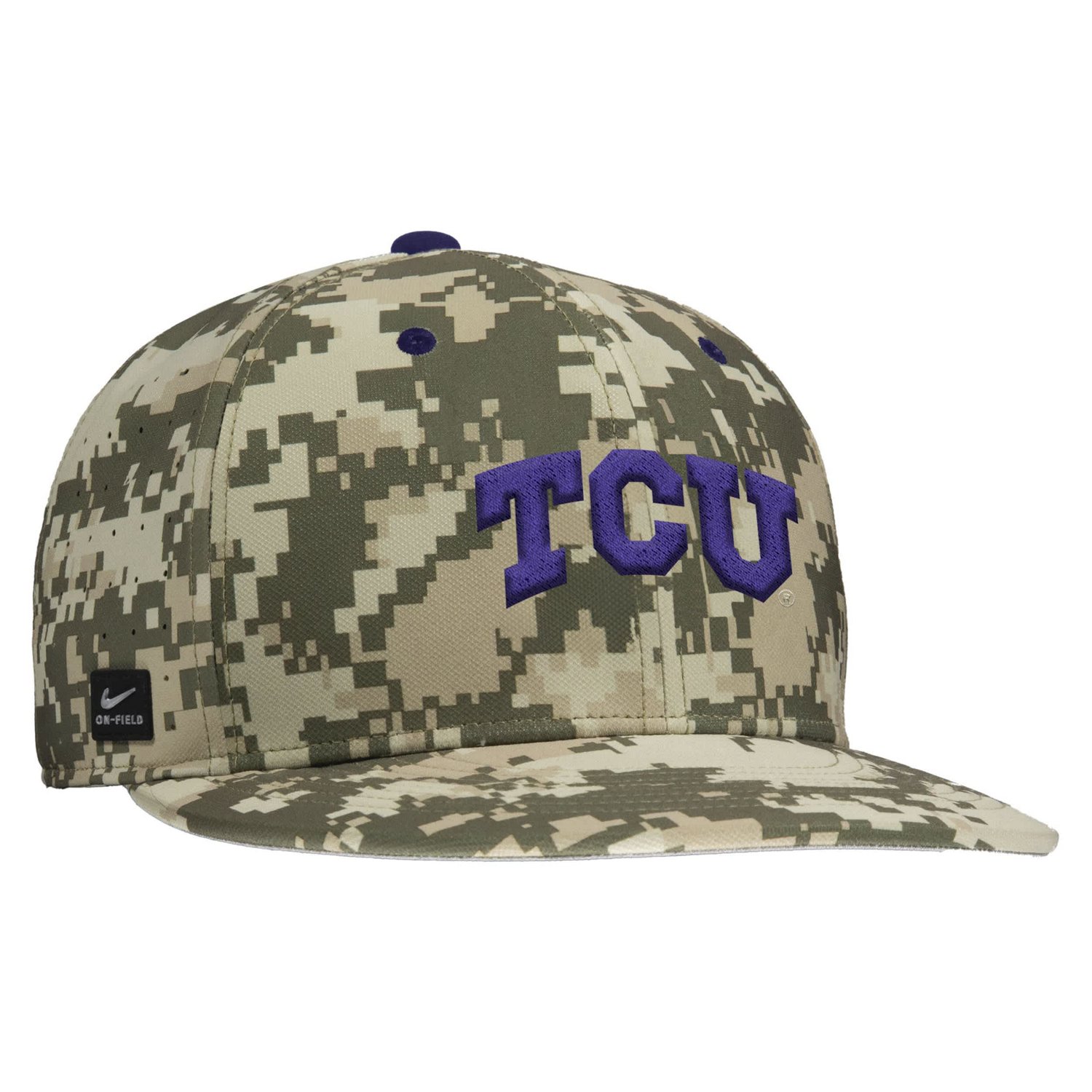 Nike Digital TCU Horned Frogs On-Field Baseball Performance Fitted Hat - view number 2