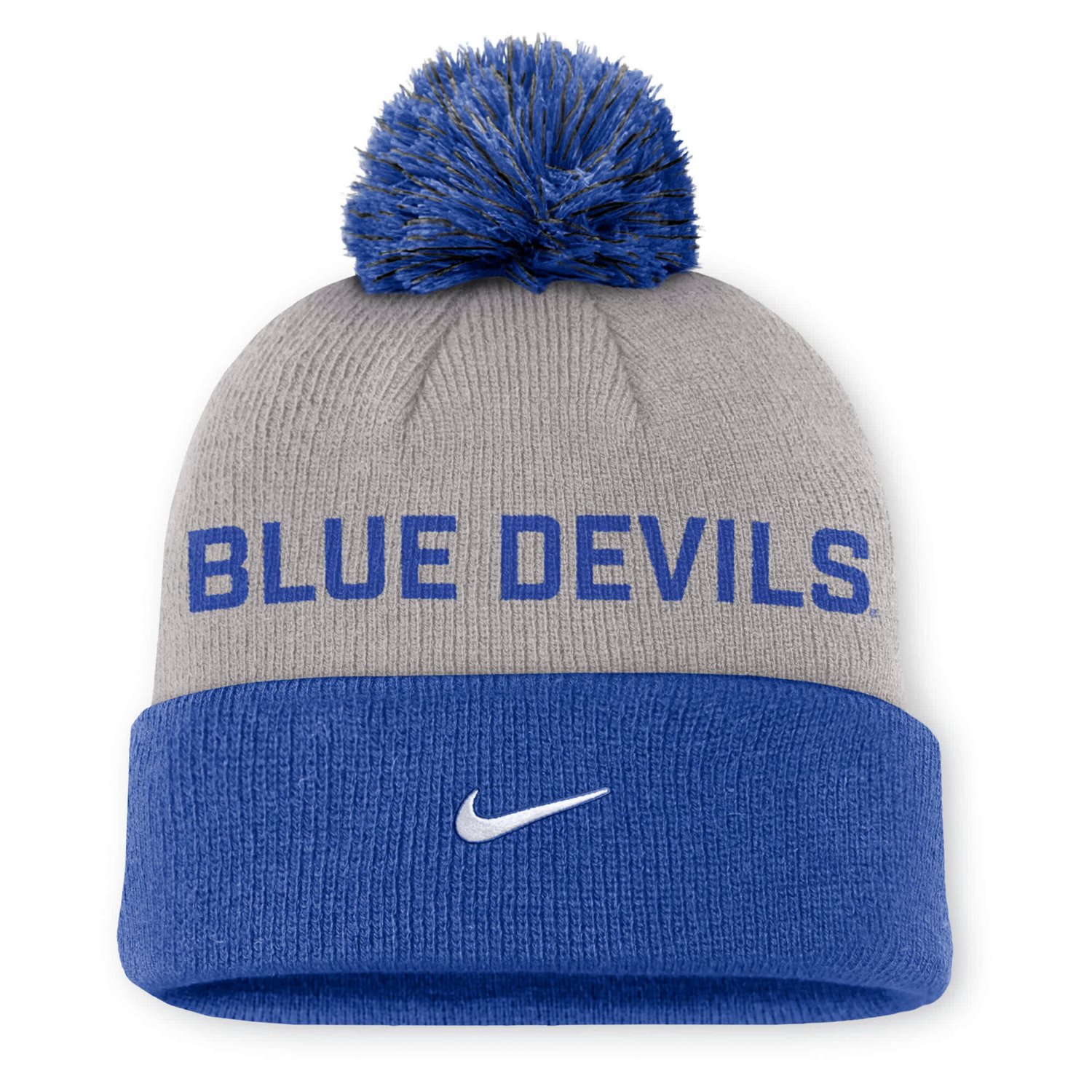 Nike Duke Blue Devils Primetime Peak Cuffed Knit Hat with Pom - view number 2