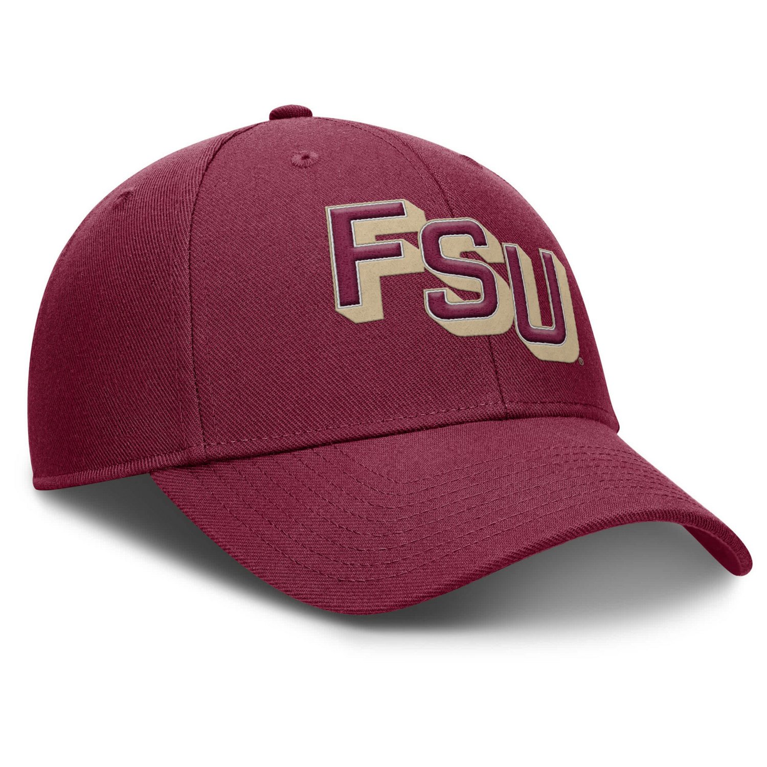 Nike Florida State Seminoles Slanted Primetime Rise Performance Adjustable Hat - view number 3