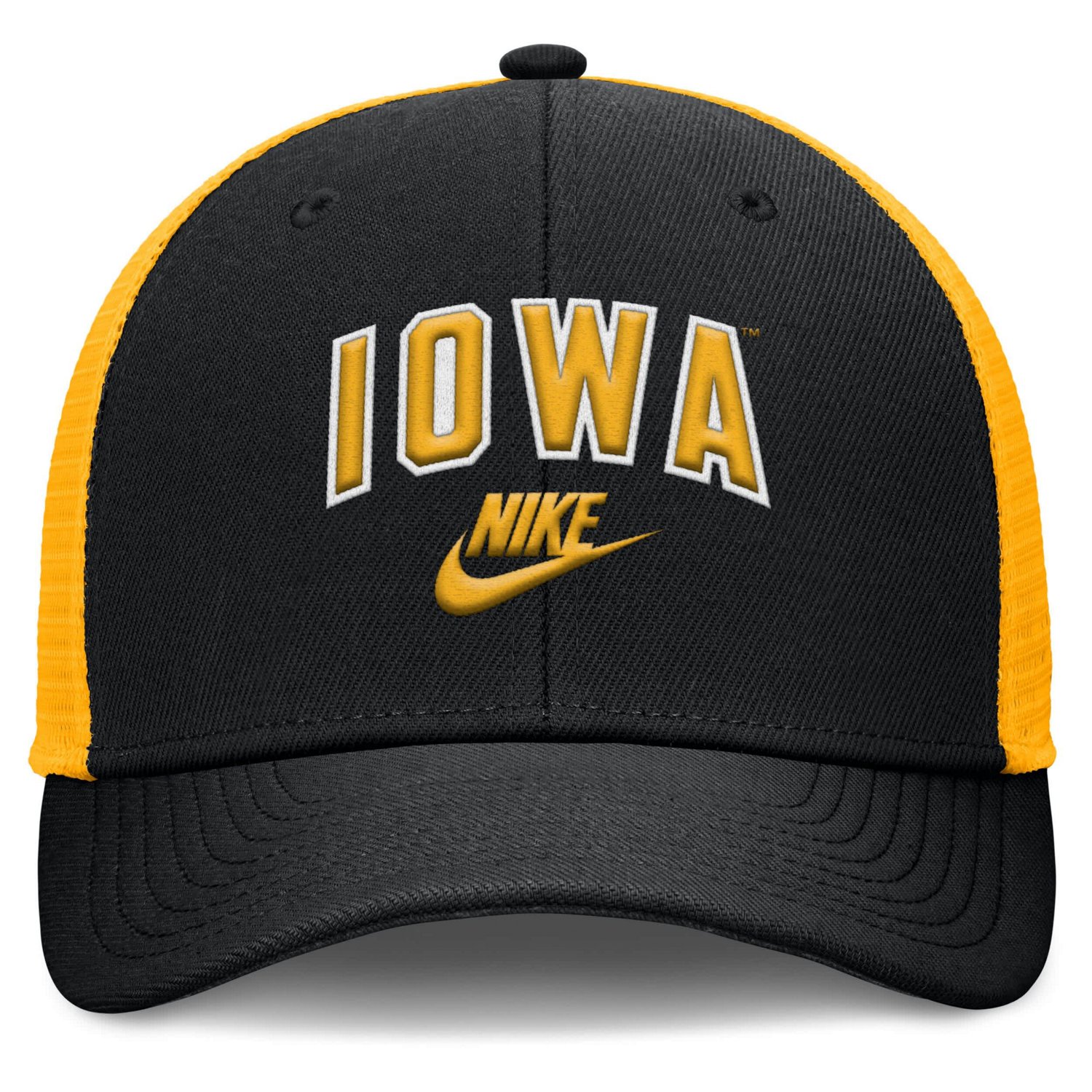 Nike Gold Iowa Hawkeyes Legacy Arch Rise Performance Trucker Adjustable Hat