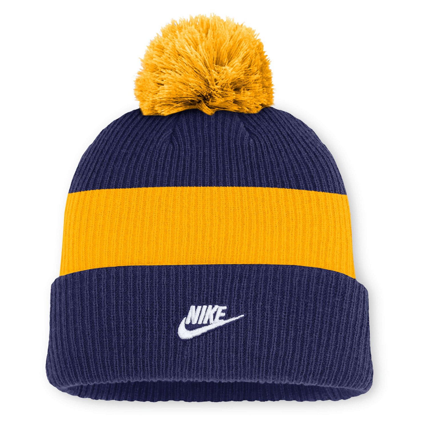 Nike Gold Milwaukee Brewers Cooperstown Collection Peak Standard Cuffed Knit Hat with Pom - view number 2