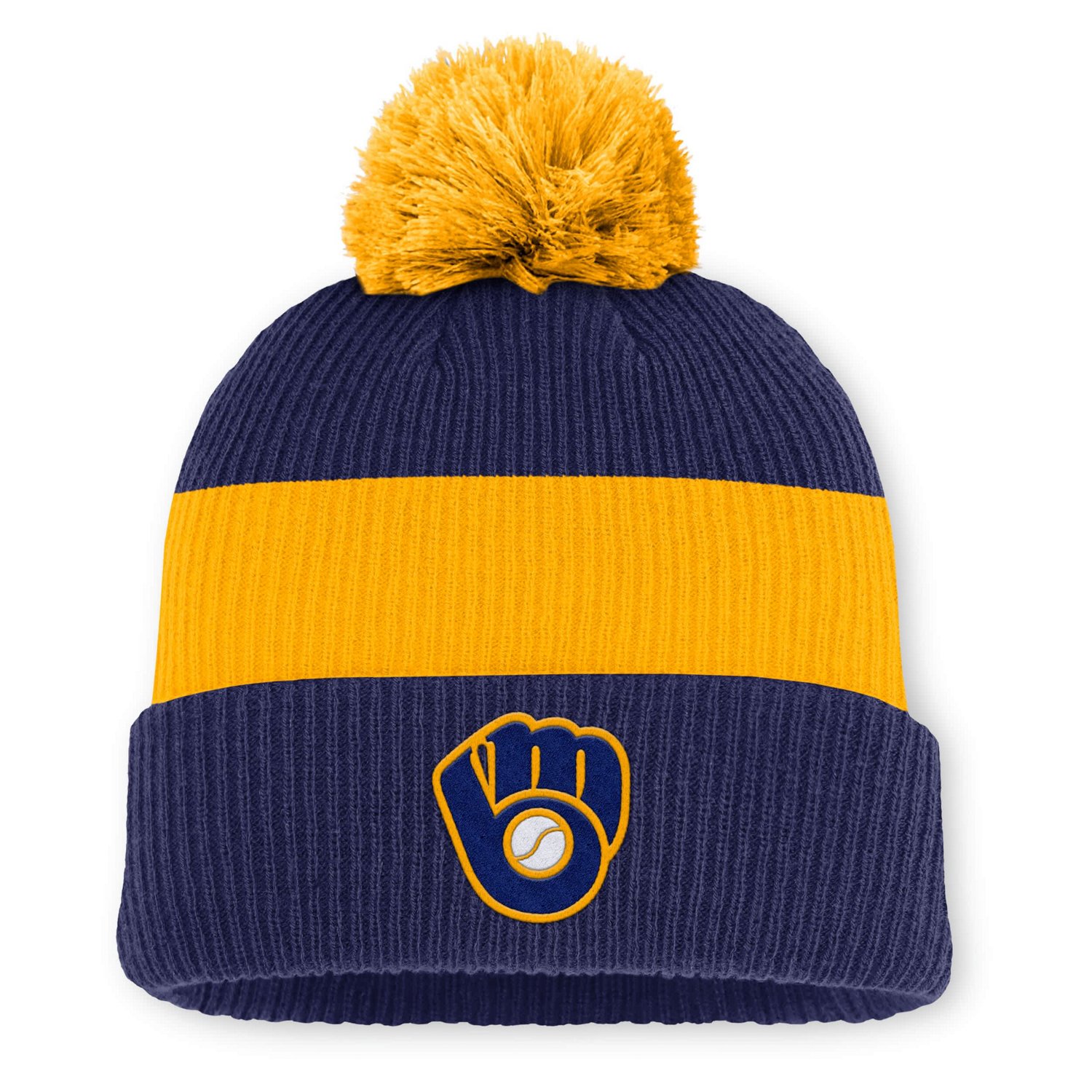 Nike Gold Milwaukee Brewers Cooperstown Collection Peak Standard Cuffed Knit Hat with Pom