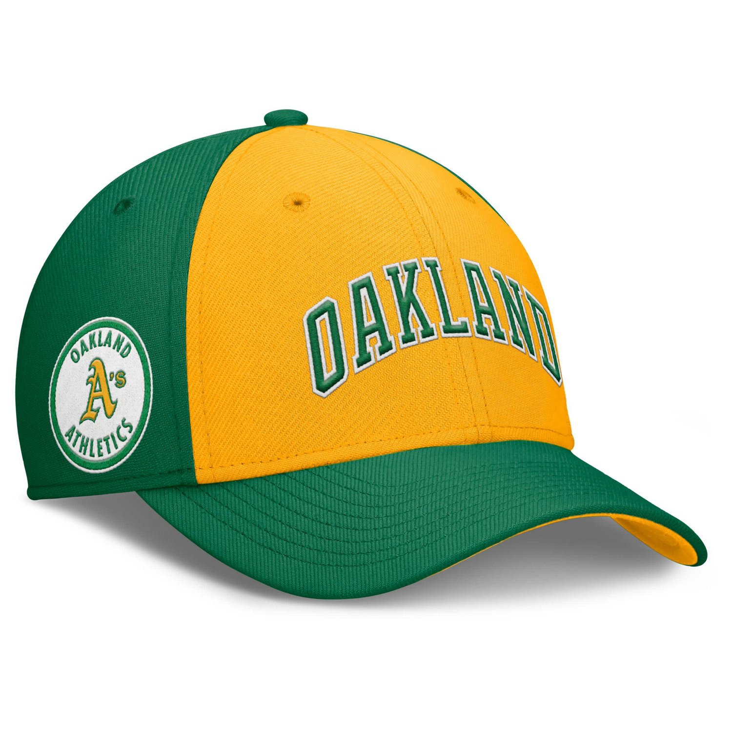 Nike Gold Oakland Athletics Rise Swoosh Performance Flex Hat