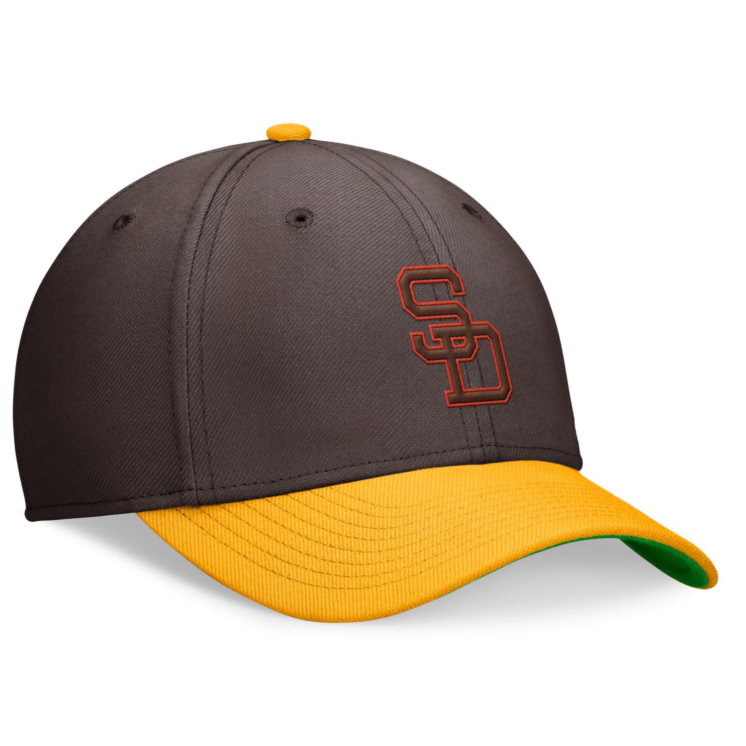 Nike Gold San Diego Padres Cooperstown Collection Rewind Swooshflex Performance Hat - view number 3