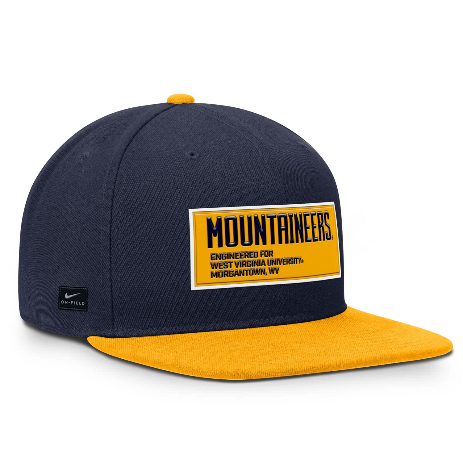 Nike Gold West Virginia Mountaineers 2025 On-Field Patch Pro Dri-FIT Snapback Hat - view number 3