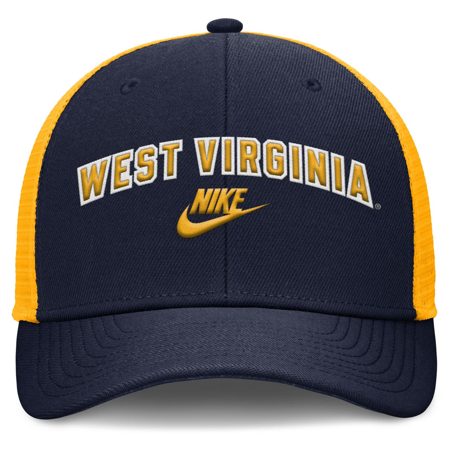 Nike Gold West Virginia Mountaineers Legacy Arch Rise Performance Trucker Adjustable Hat - view number 2