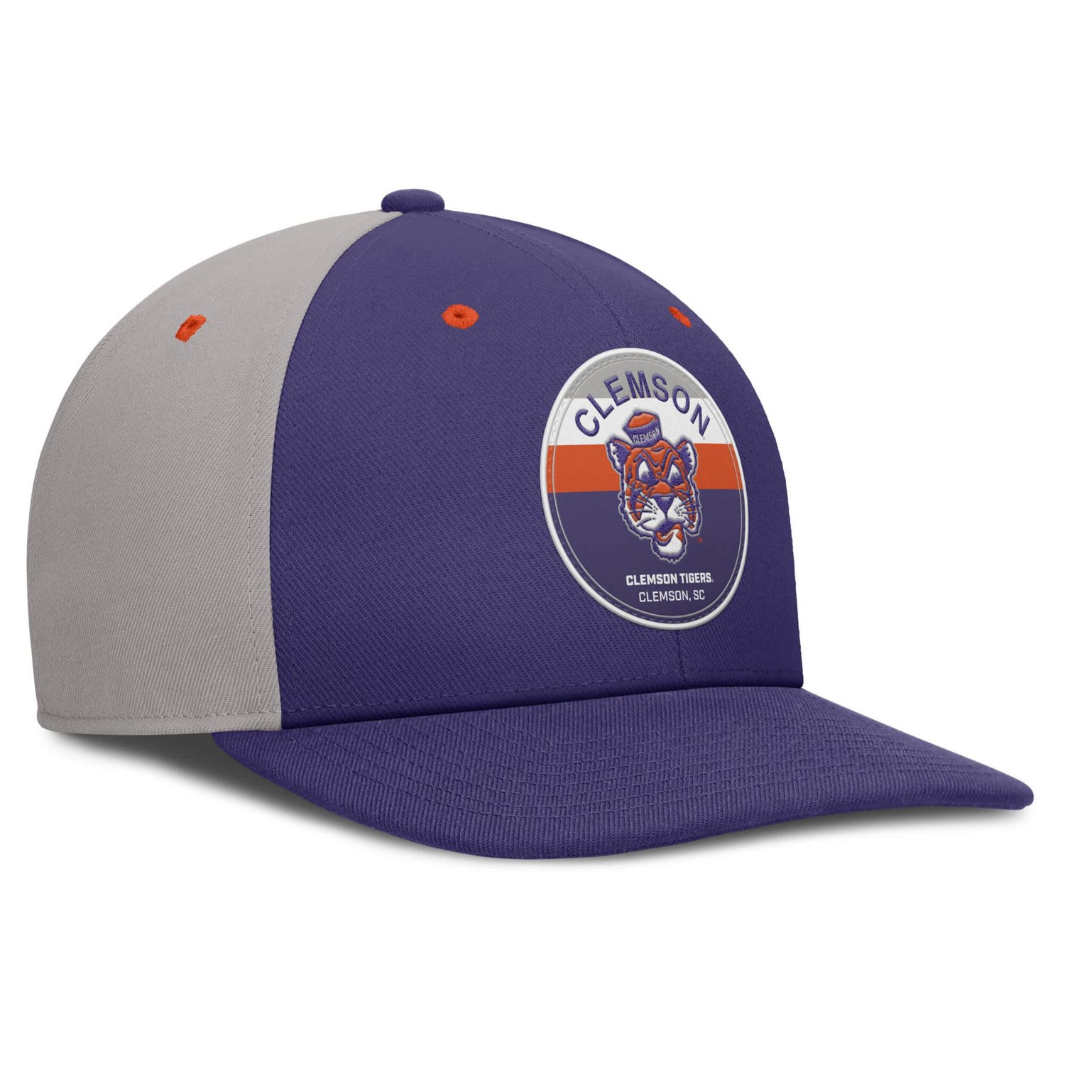 Nike Gray Clemson Tigers Prep Pro Performance Snapback Hat - view number 3