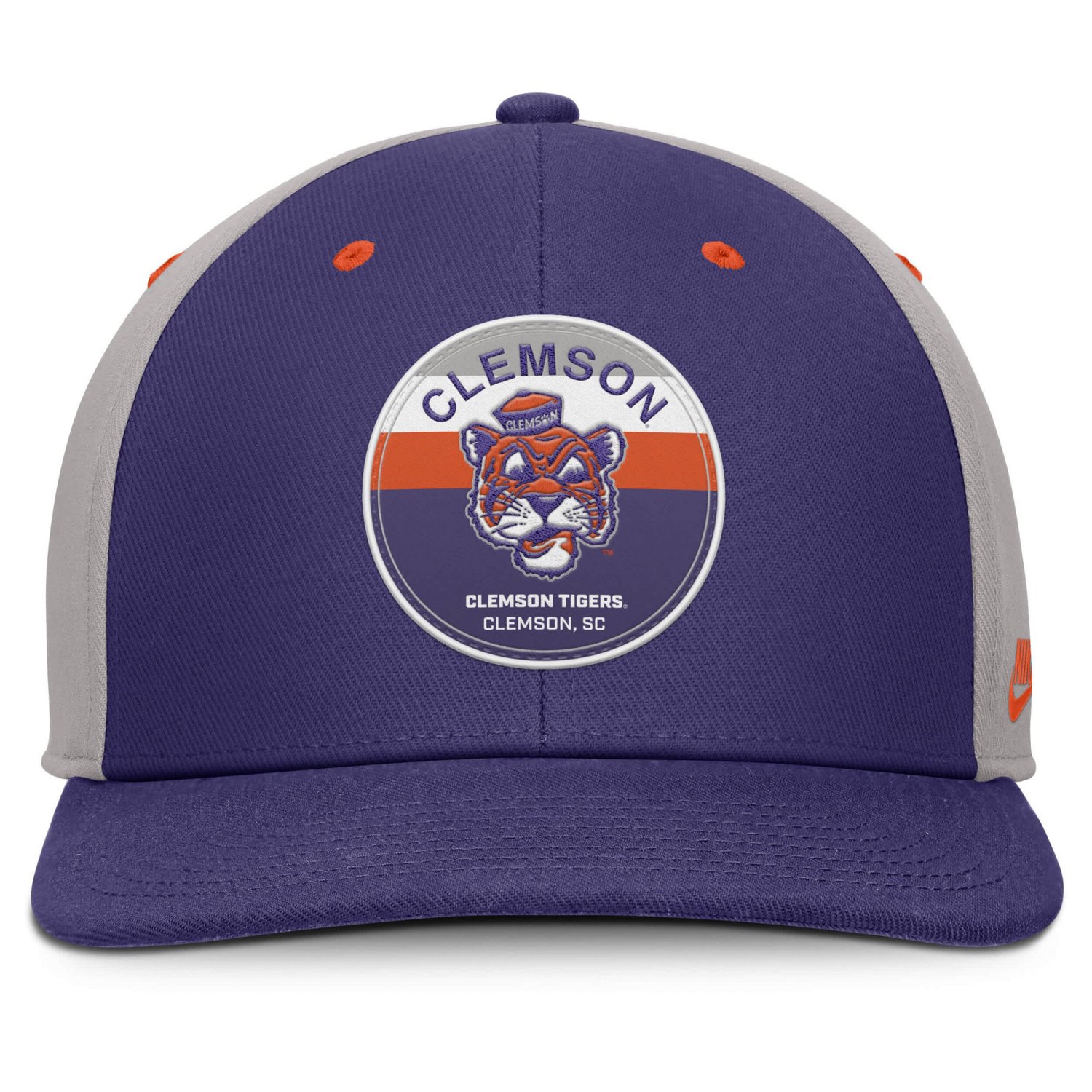 Nike Gray Clemson Tigers Prep Pro Performance Snapback Hat - view number 2