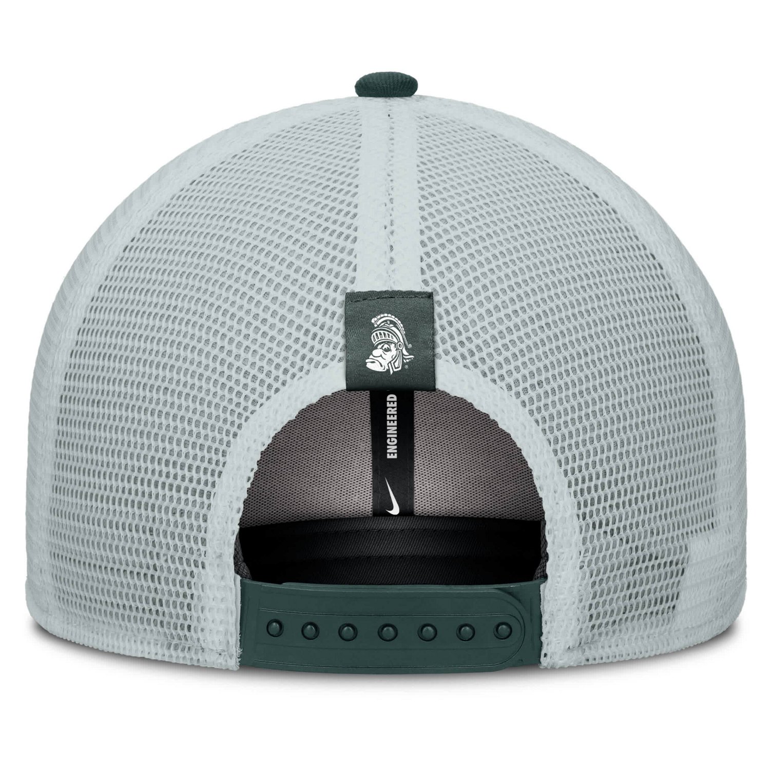 Nike Gray Michigan State Spartans Legacy Arch Rise Performance Trucker Adjustable Hat - view number 4
