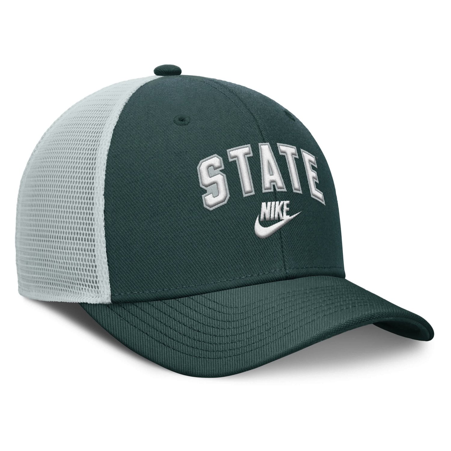 Nike Gray Michigan State Spartans Legacy Arch Rise Performance Trucker Adjustable Hat - view number 3
