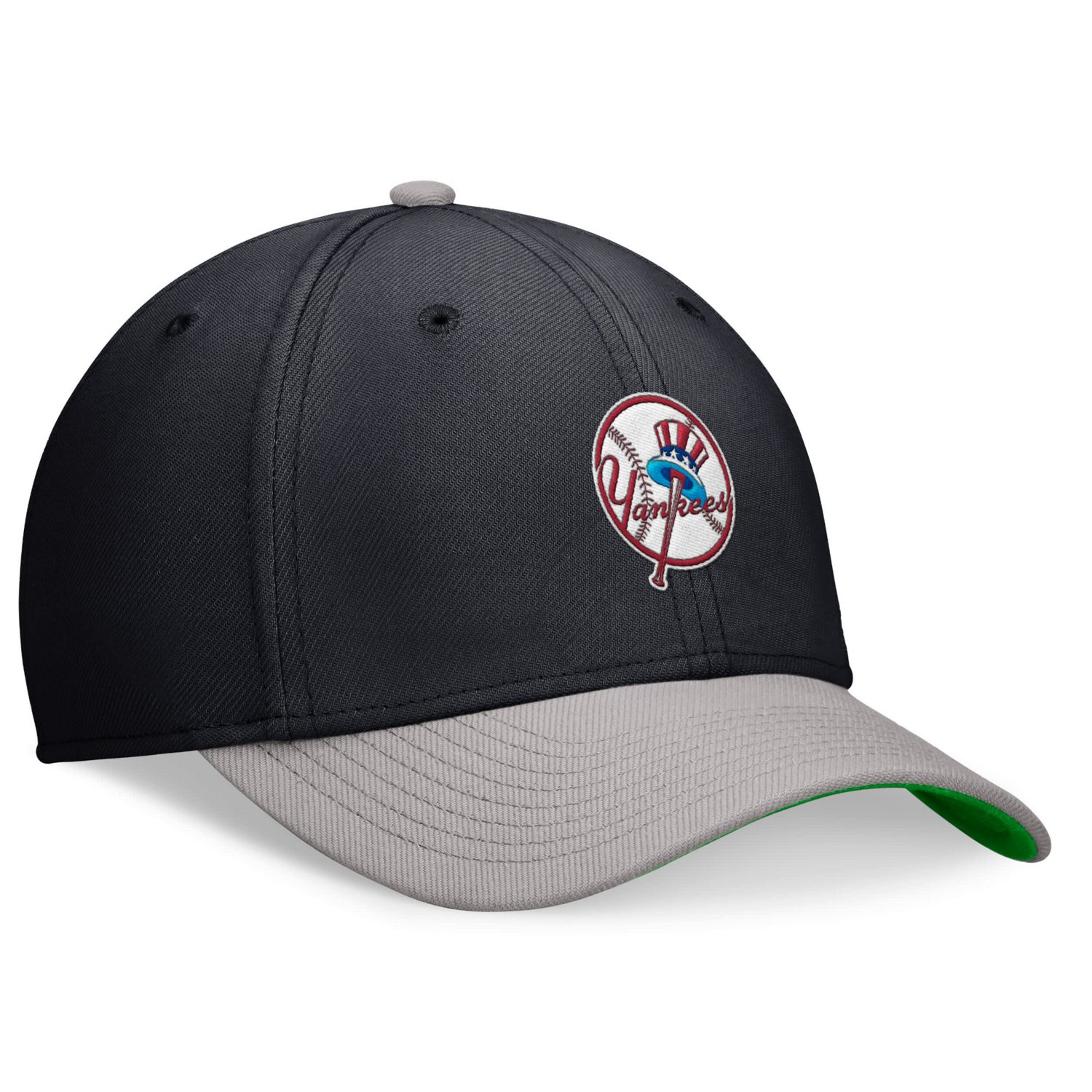 Nike /Gray New York Yankees Cooperstown Collection Rewind Swooshflex Performance Hat                                             - view number 3