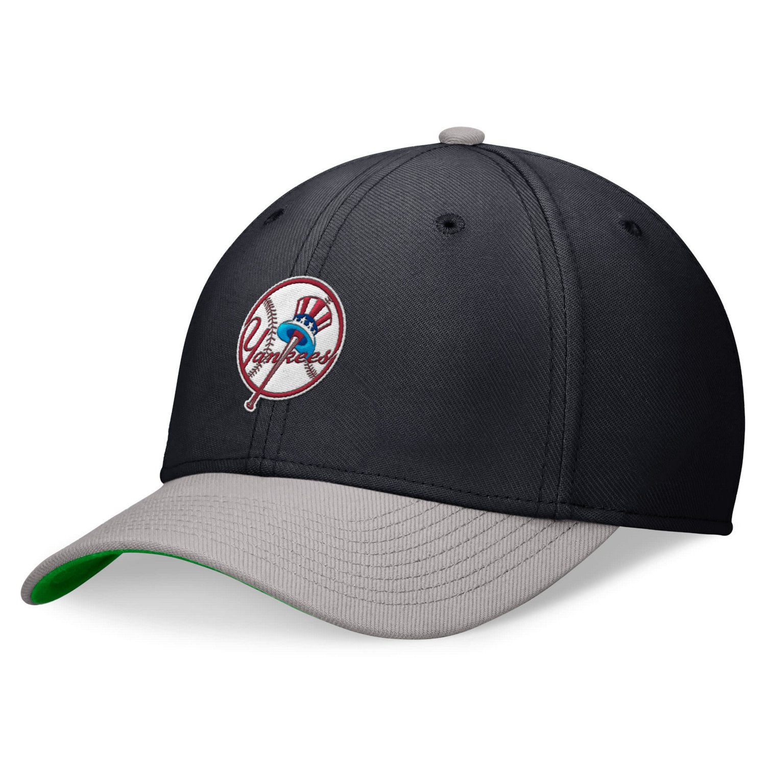Nike /Gray New York Yankees Cooperstown Collection Rewind Swooshflex Performance Hat                                             - view number 1