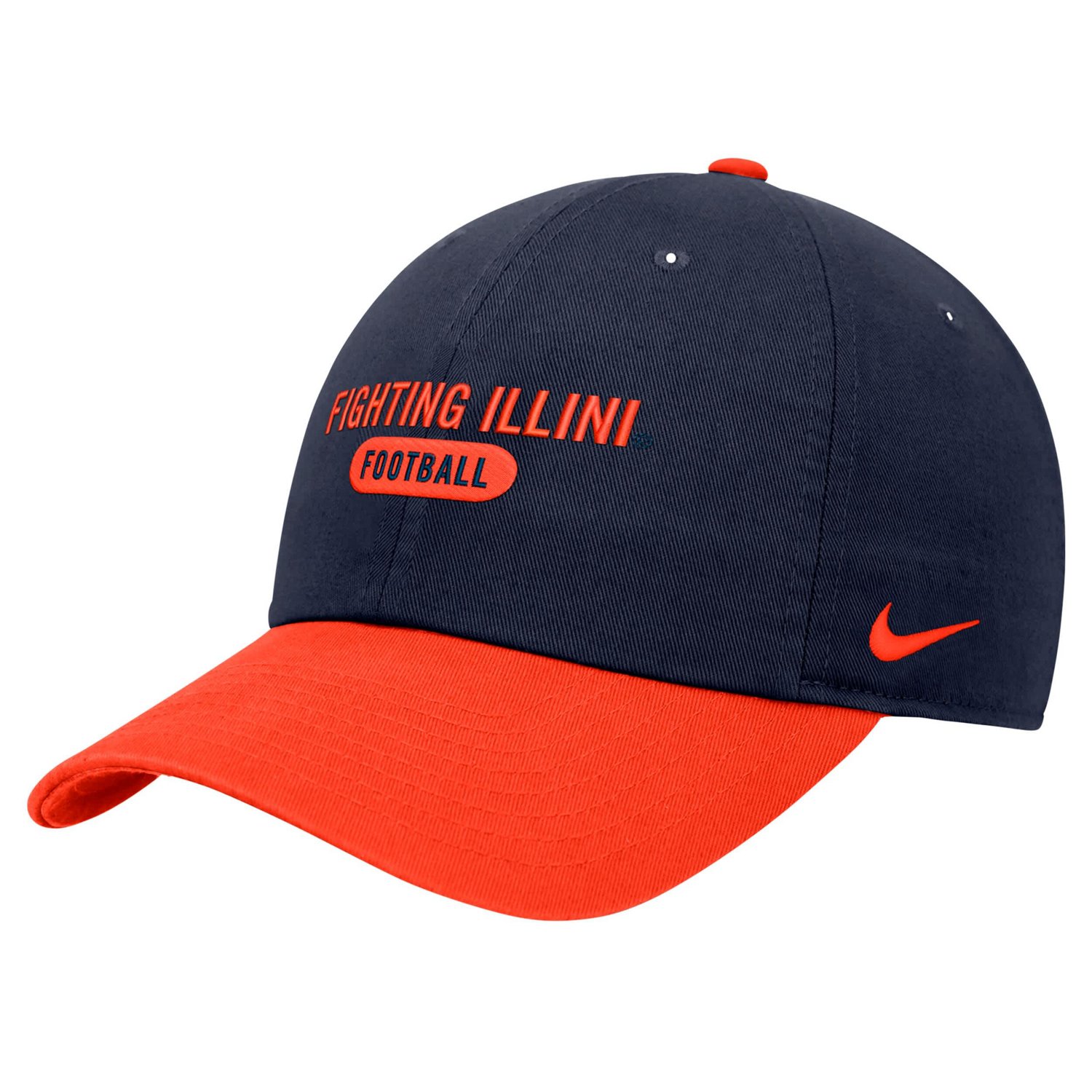 Nike Illinois Fighting Illini Colorblock Club Adjustable Hat