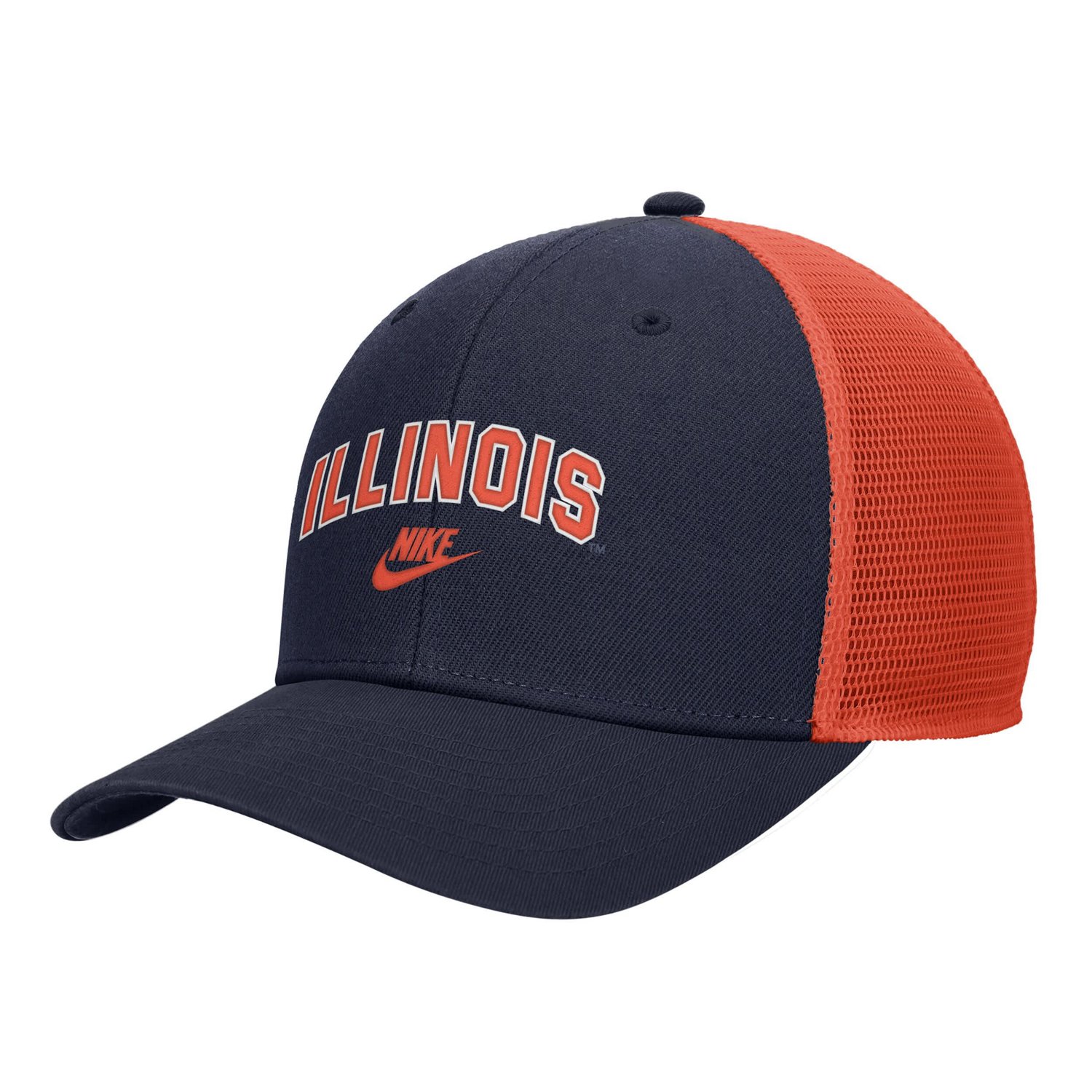 Nike Illinois Fighting Illini Vintage Arch Rise Performance Trucker Adjustable Hat