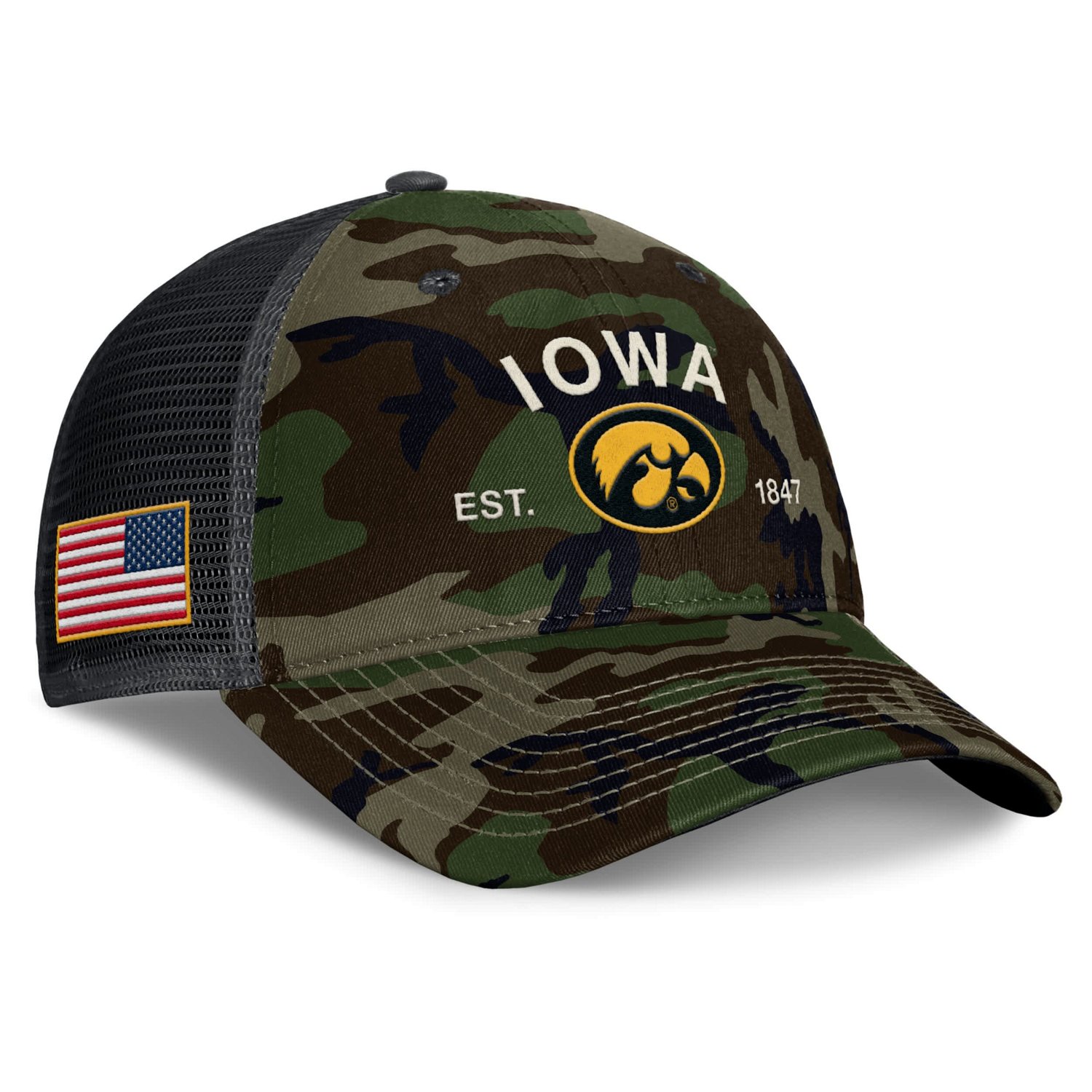 Nike Iowa Hawkeyes 2025 Military Appreciation Rise Adjustable Trucker Hat - view number 3