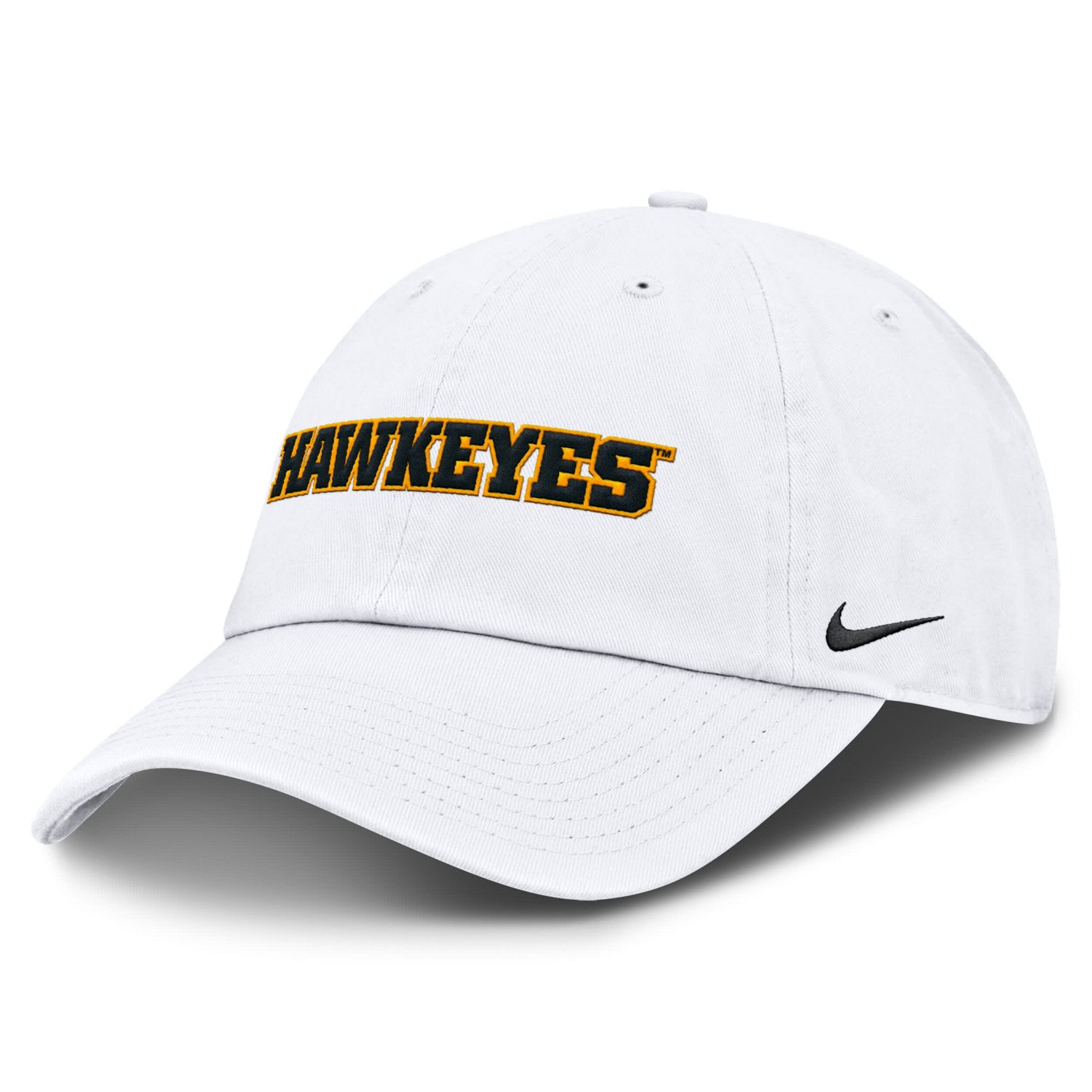 Nike Iowa Hawkeyes Core Club Mascot Wordmark Adjustable Hat
