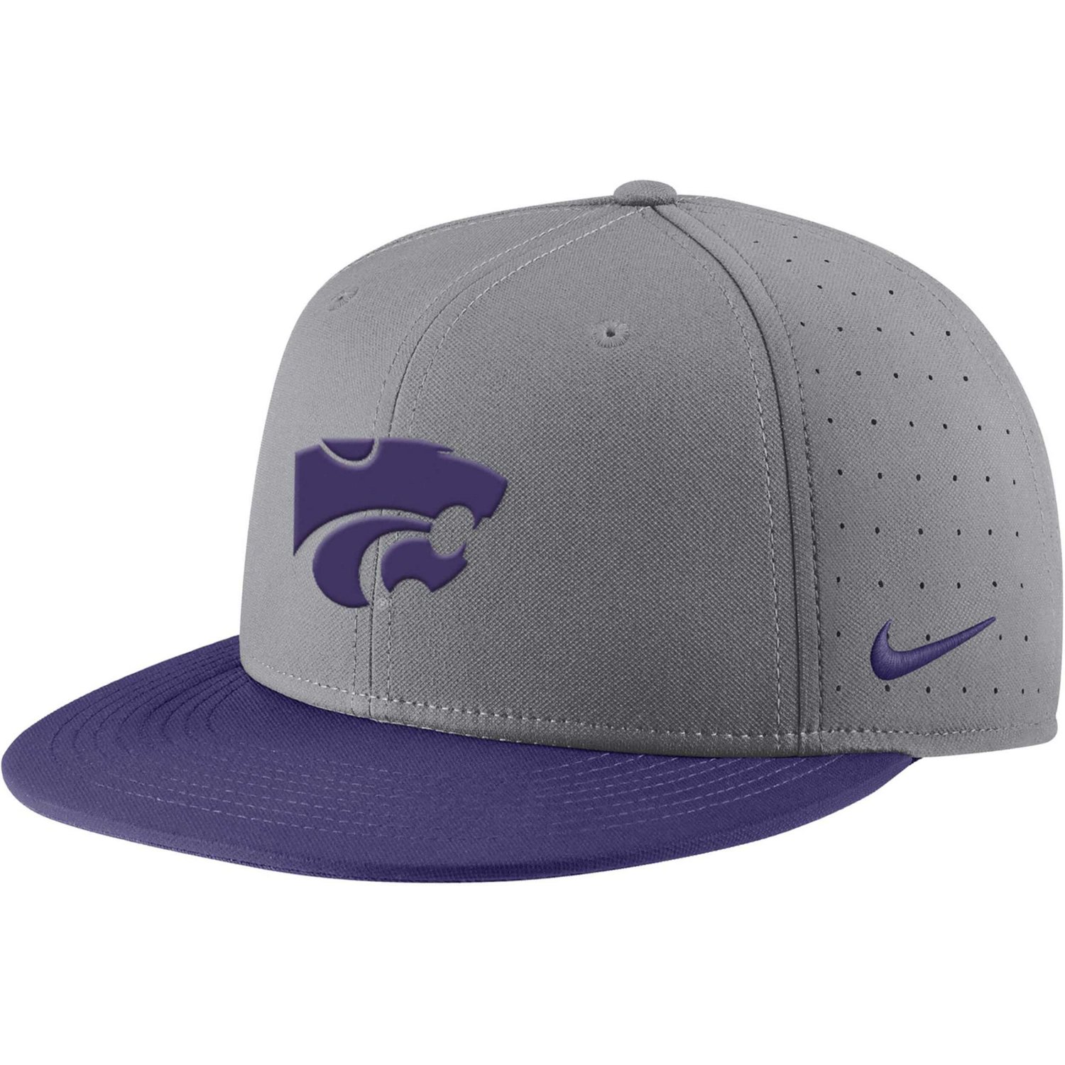 Nike Kansas State Wildcats Aero True Baseball Performance Fitted Hat