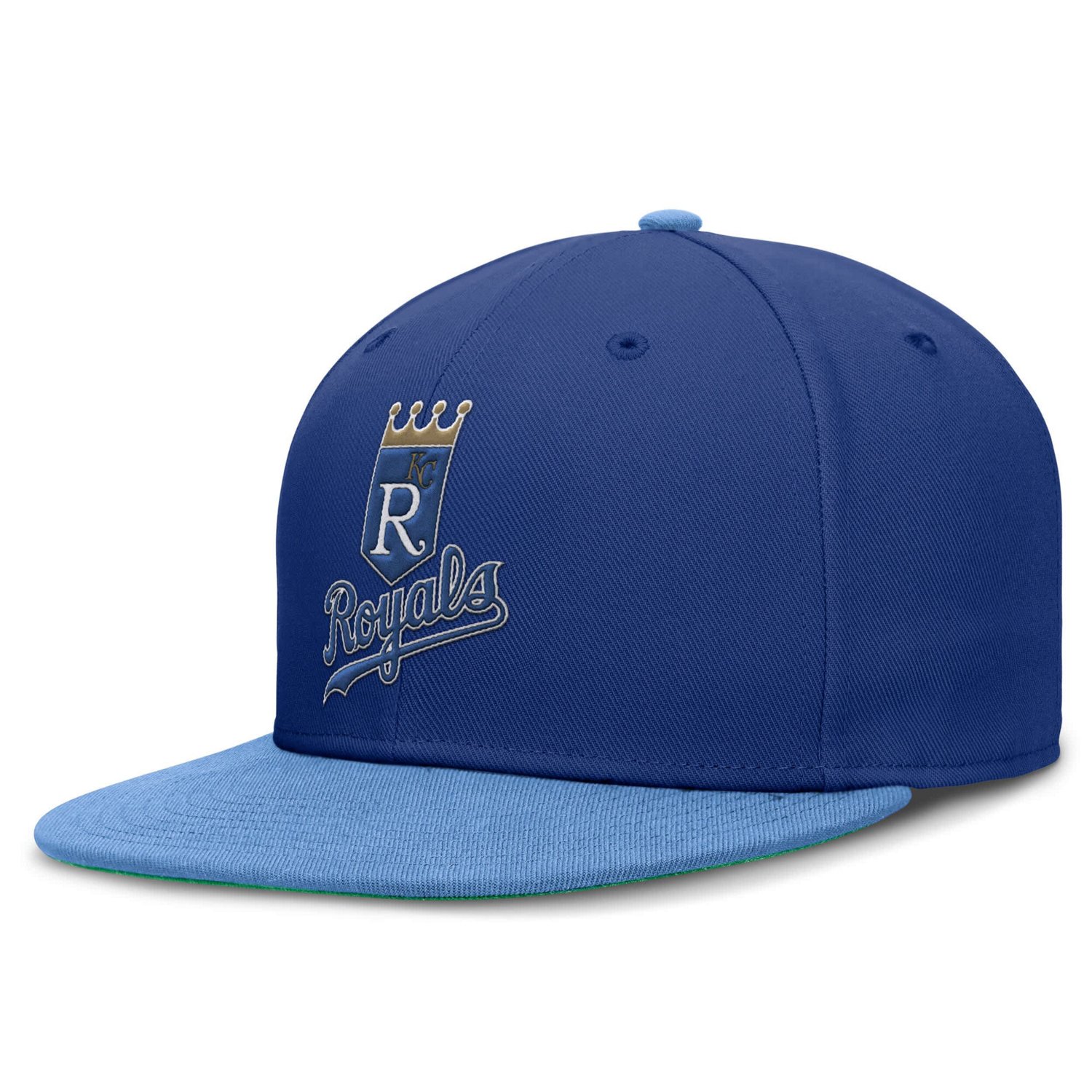 Nike Light Blue Kansas City Athletics Cooperstown Collection True Primetime Two-Tone Performance Fitted Hat