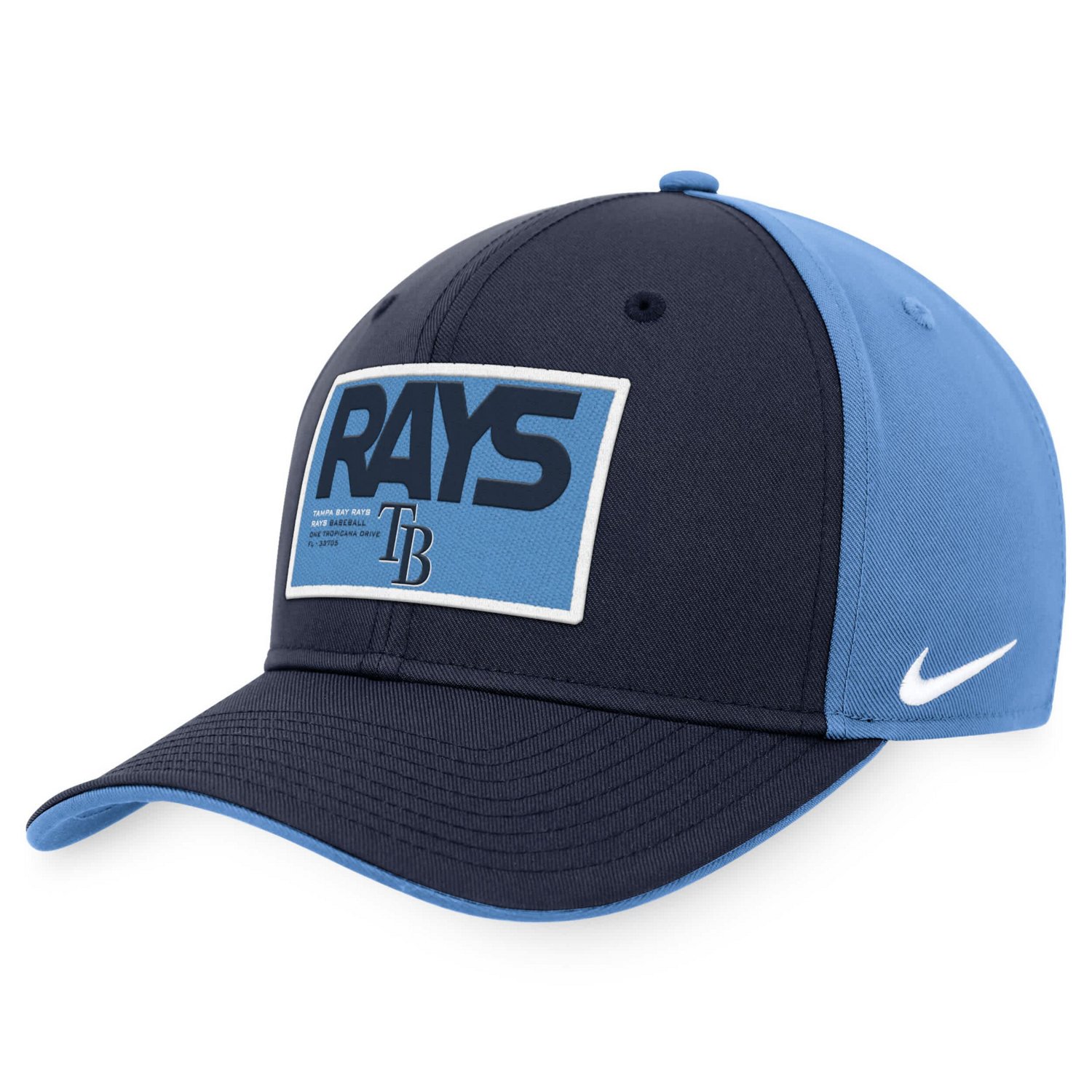 Nike Light Blue Tampa Bay Rays Classic99 Colorblock Performance Snapback Hat