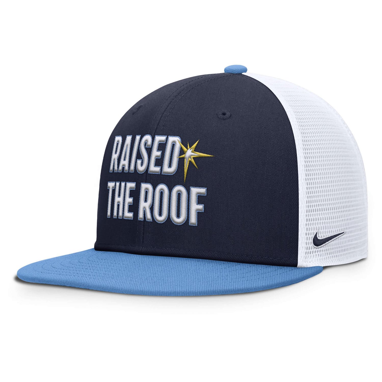 Nike Light Blue Tampa Bay Rays Pro Performance Trucker Snapback Hat - view number 3