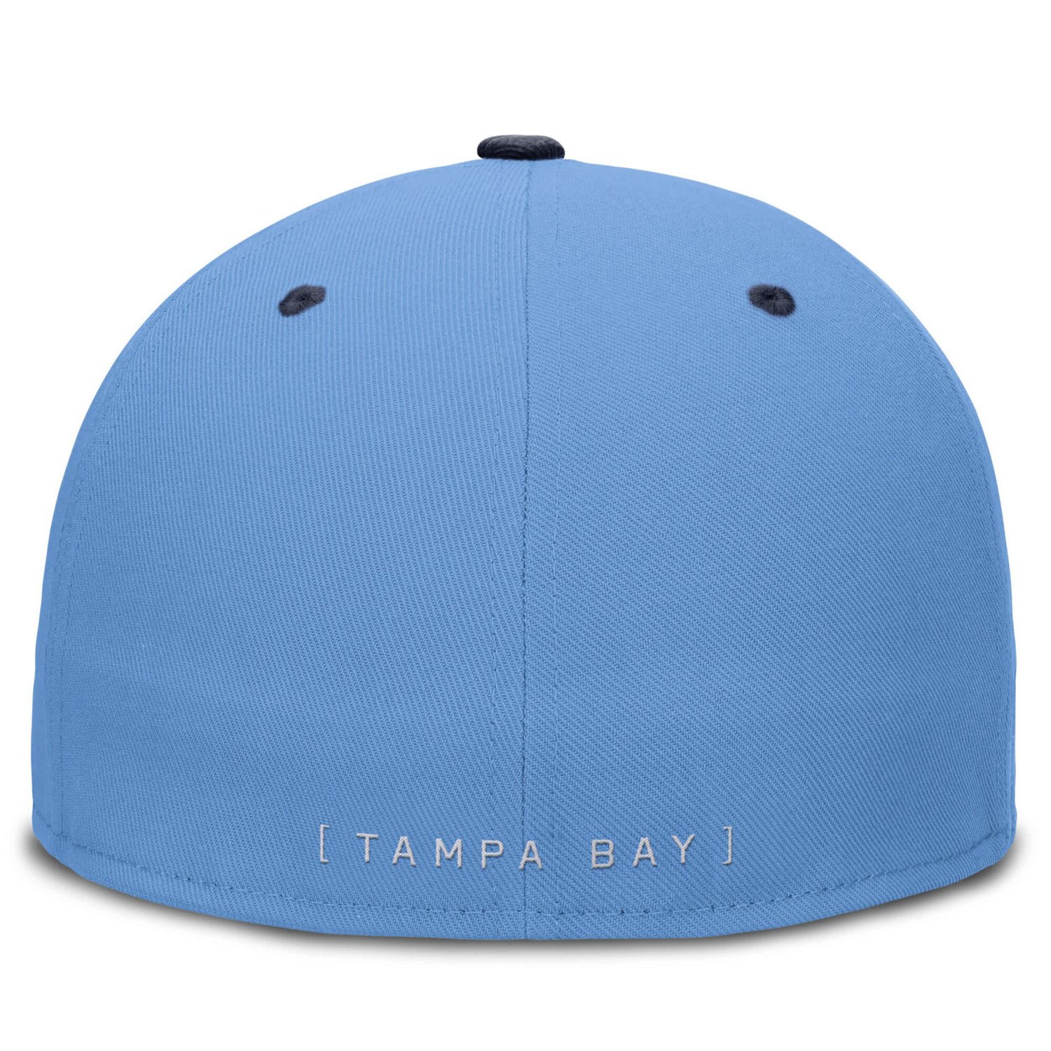 Nike Light Navy Tampa Bay Rays True Primetime Two-Tone Performance Fitted Hat                                                    - view number 4